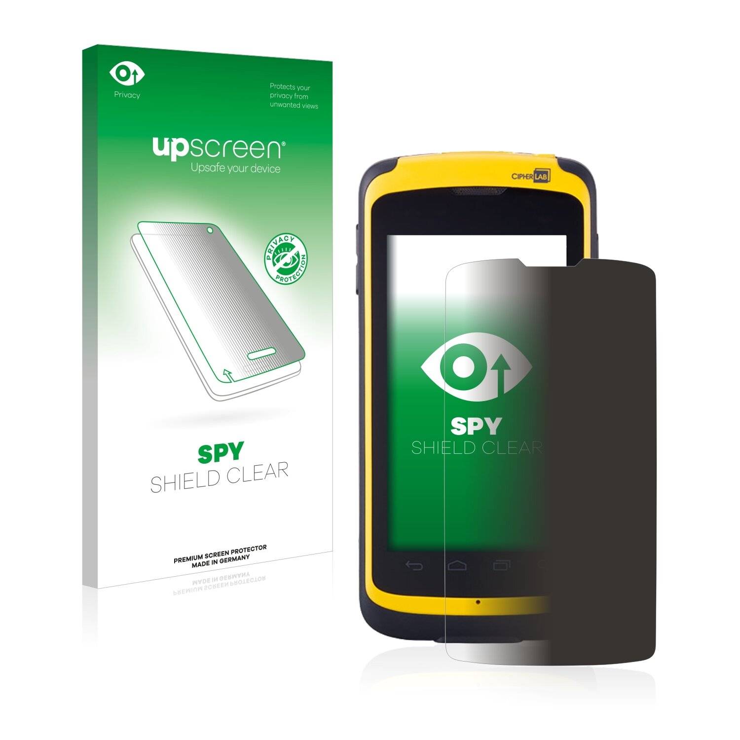 upscreen Spy Shield Clear Premium Blickschutzfolie für Cipherlab