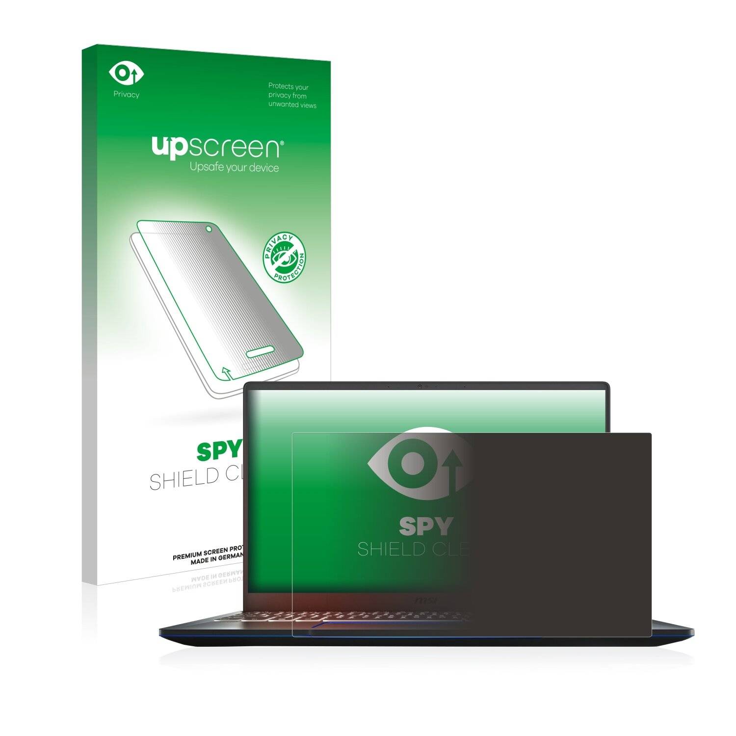 upscreen Spy Shield Clear Premium Blickschutzfolie für MSI Prestige