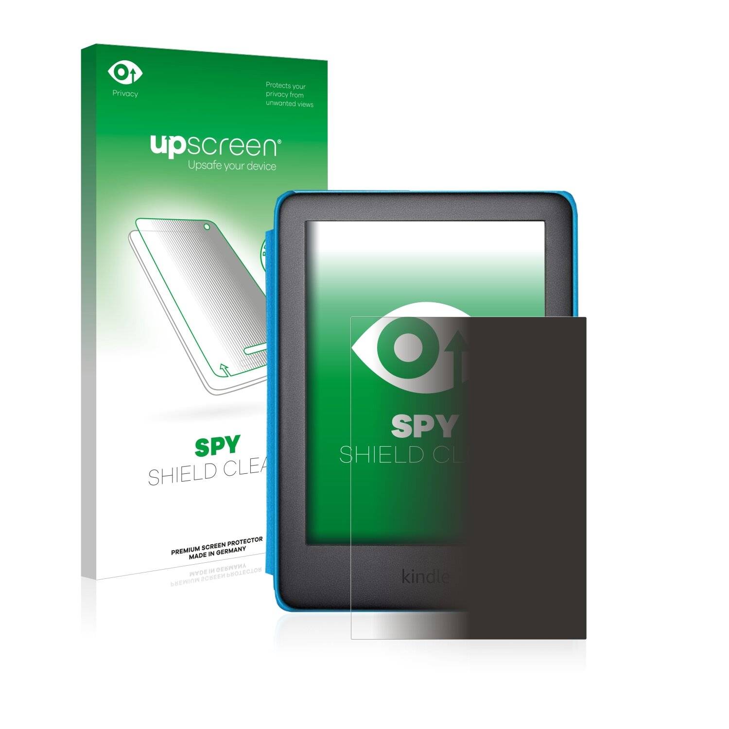 upscreen Spy Shield Clear Premium Blickschutzfolie für Amazon Kindle Kids Edition 2019 (10.