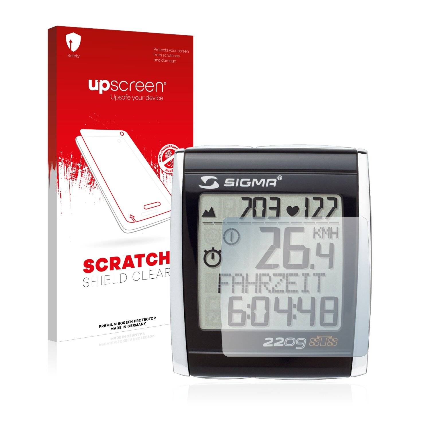 upscreen Scratch Shield Clear Premium Displayschutzfolie für Sigma BC 2209