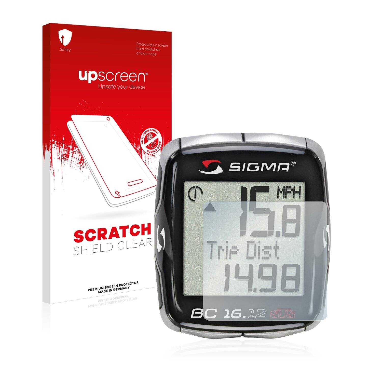 upscreen Scratch Shield Clear Premium Displayschutzfolie für Sigma BC 16.12