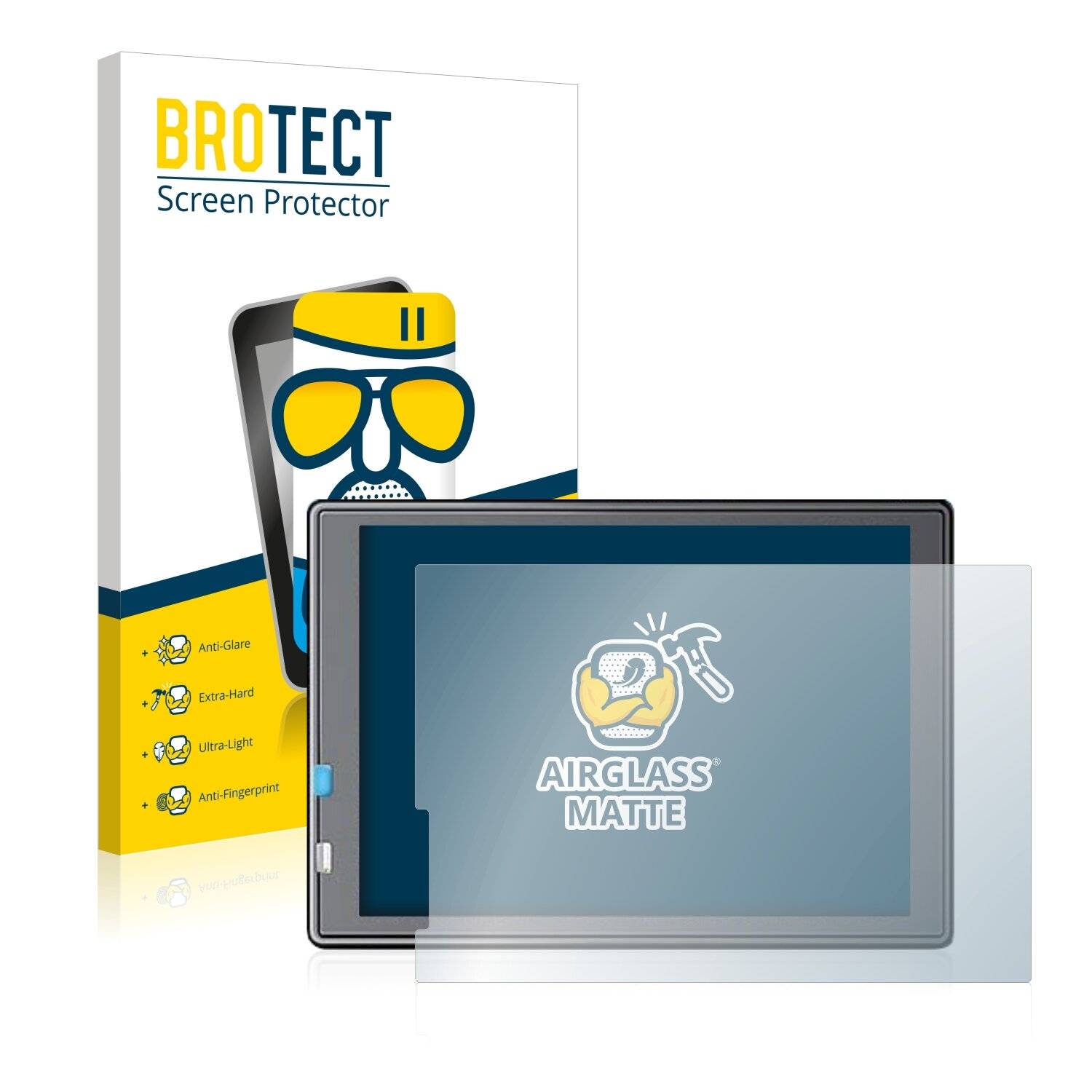 BROTECT AirGlass Matte Schutzglas Folie für Crosstour Action Cam 4K