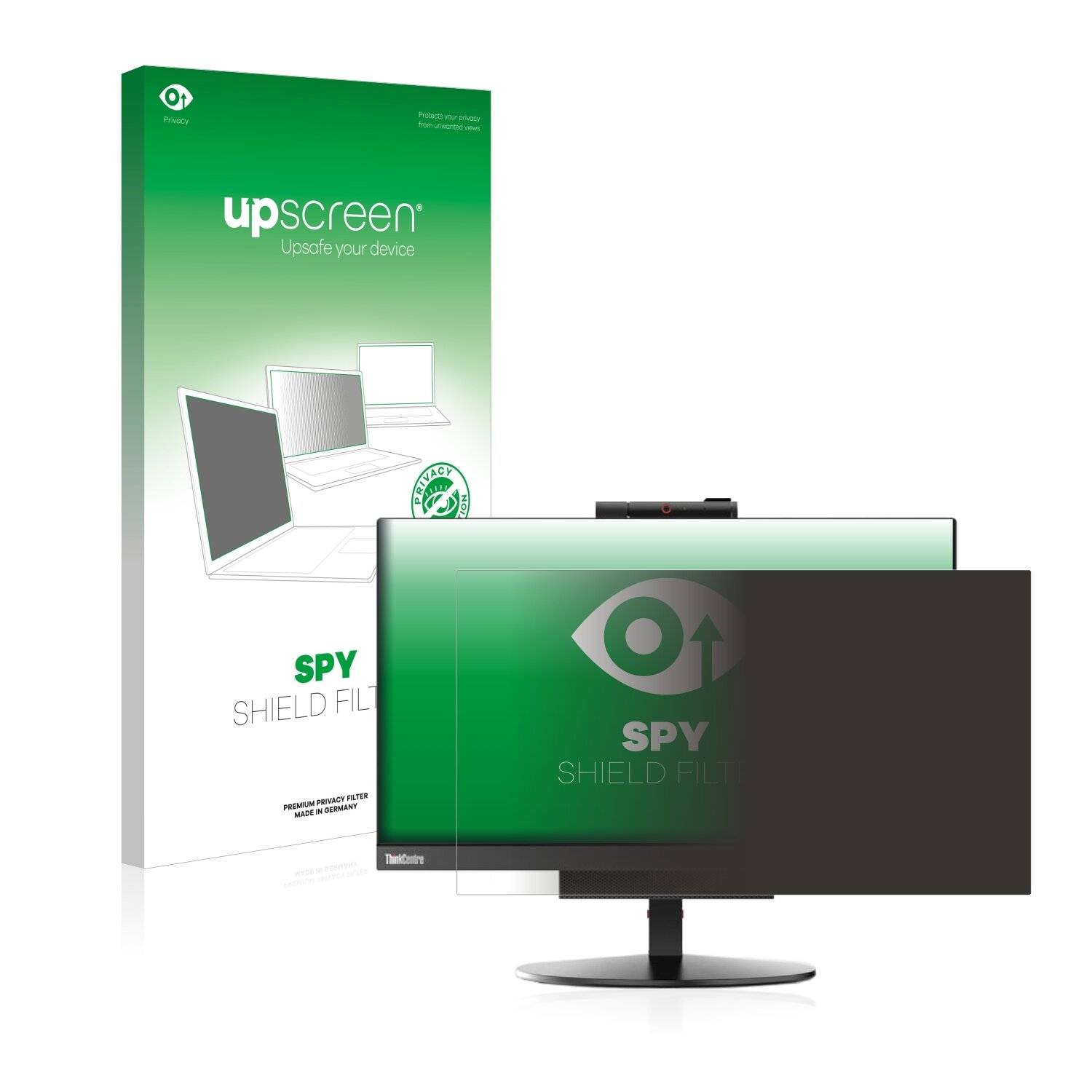 upscreen Spy Shield Filter Premium Blickschutzfilter für Lenovo ThinkCentre Tiny-In-One 24