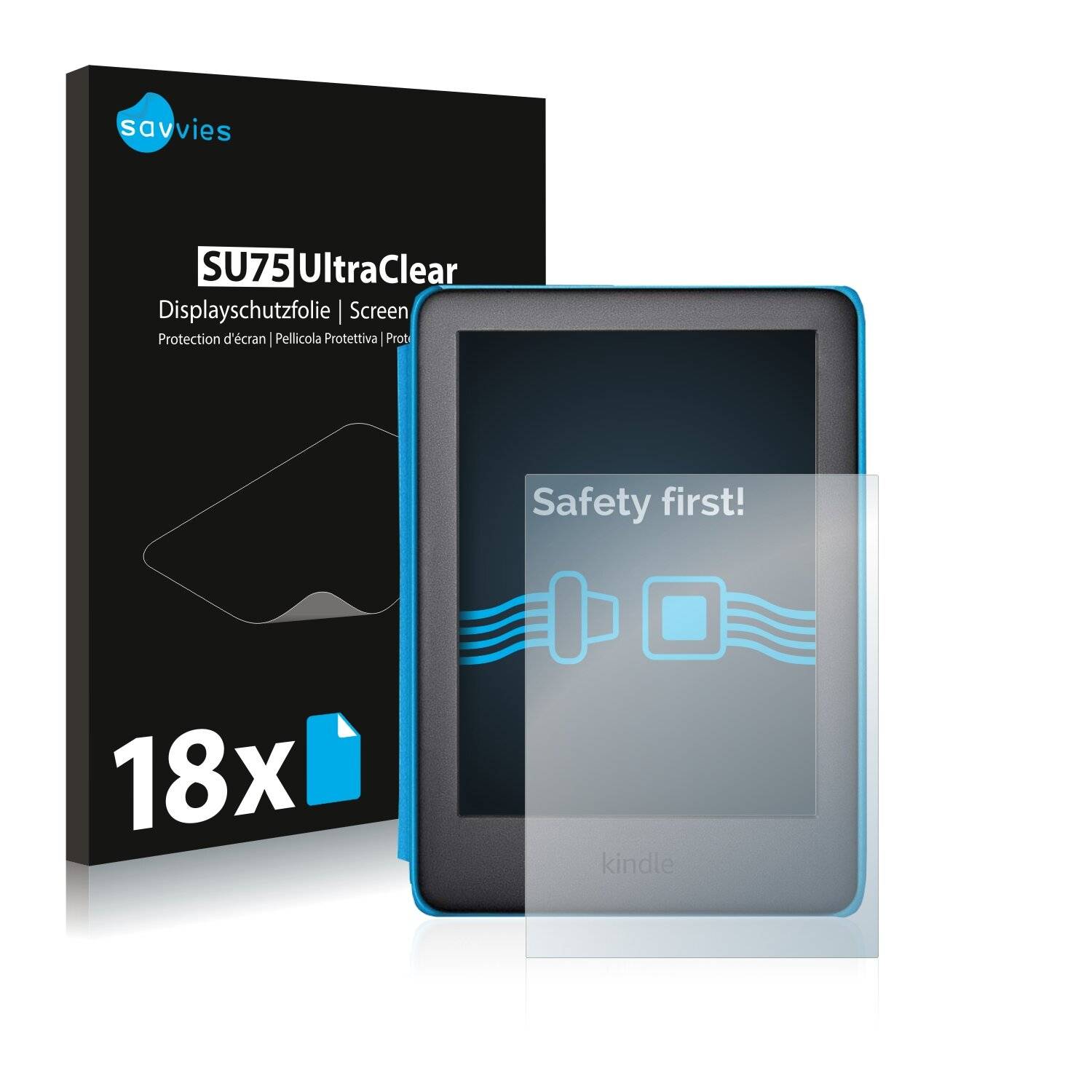 18x Savvies SU75 Displayschutzfolie für Amazon Kindle Kids Edition 2019 (10.