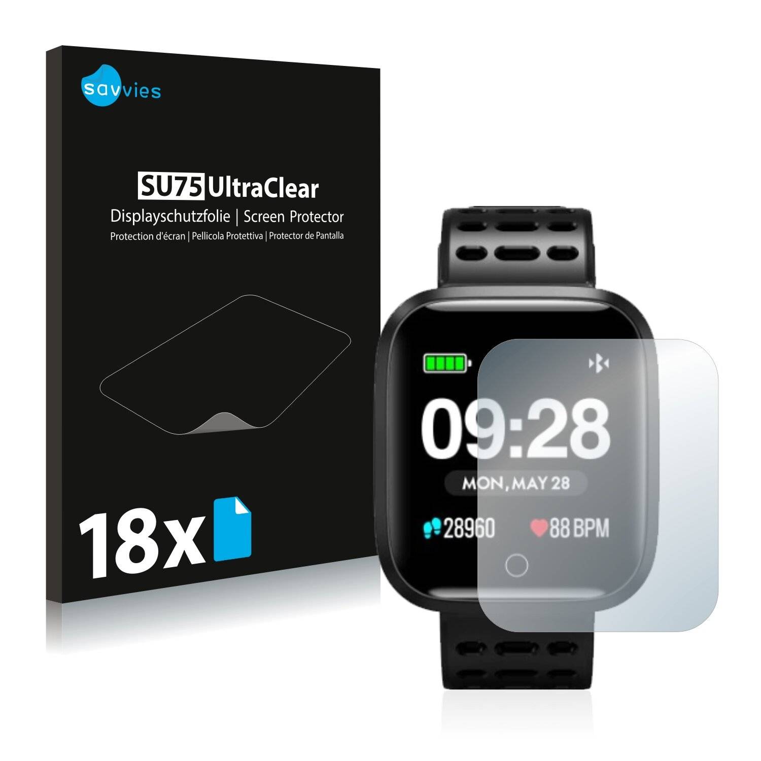 18x Savvies SU75 Displayschutzfolie für Lenovo