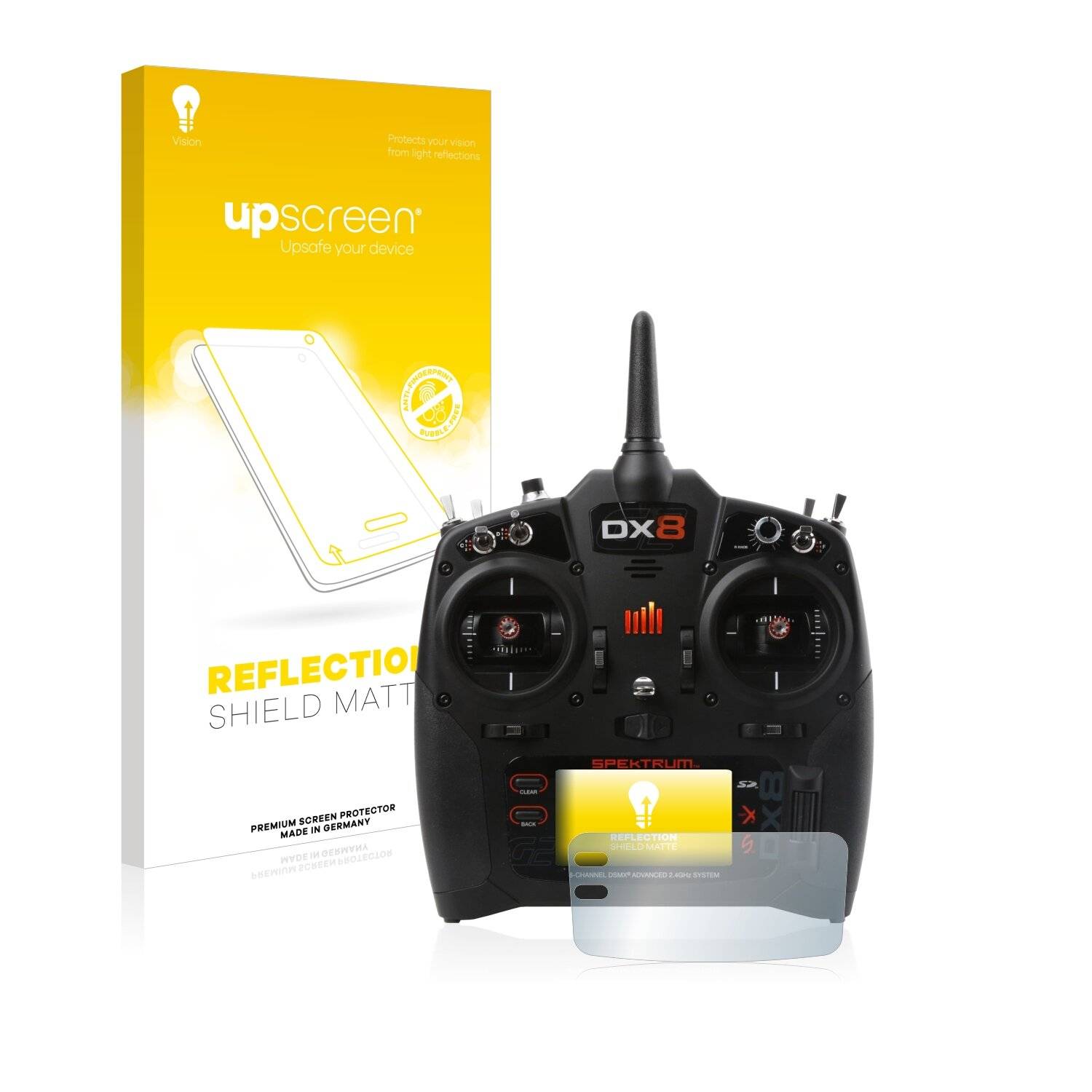 upscreen Reflection Shield Matte Premium Displayschutzfolie für Spektrum DX8