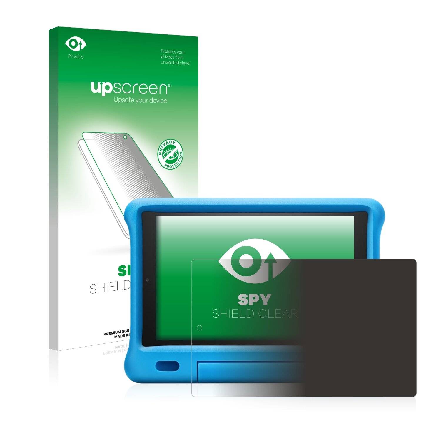 upscreen Spy Shield Clear Premium Blickschutzfolie für Amazon Fire HD 10 Kids 2019 (9.