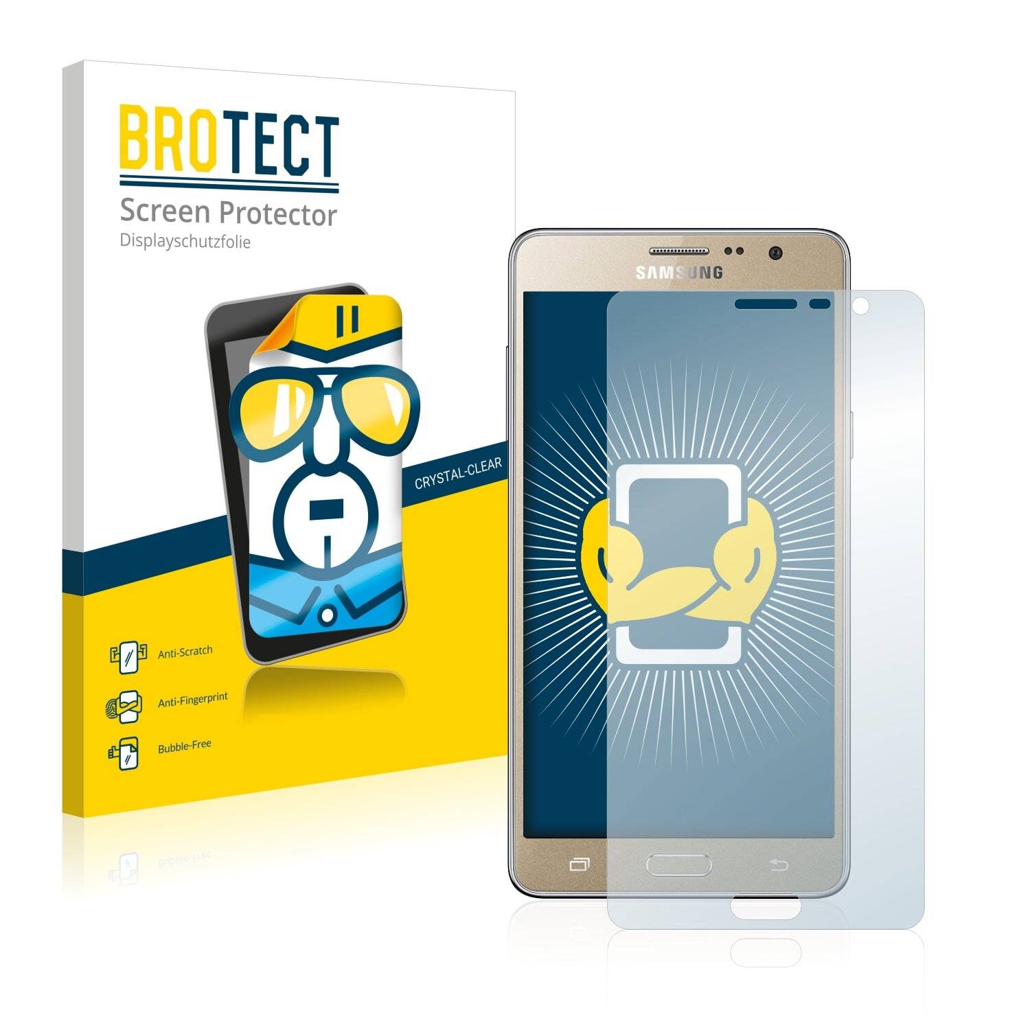 2x BROTECT HD-Clear Displayschutzfolie für Samsung Galaxy On7