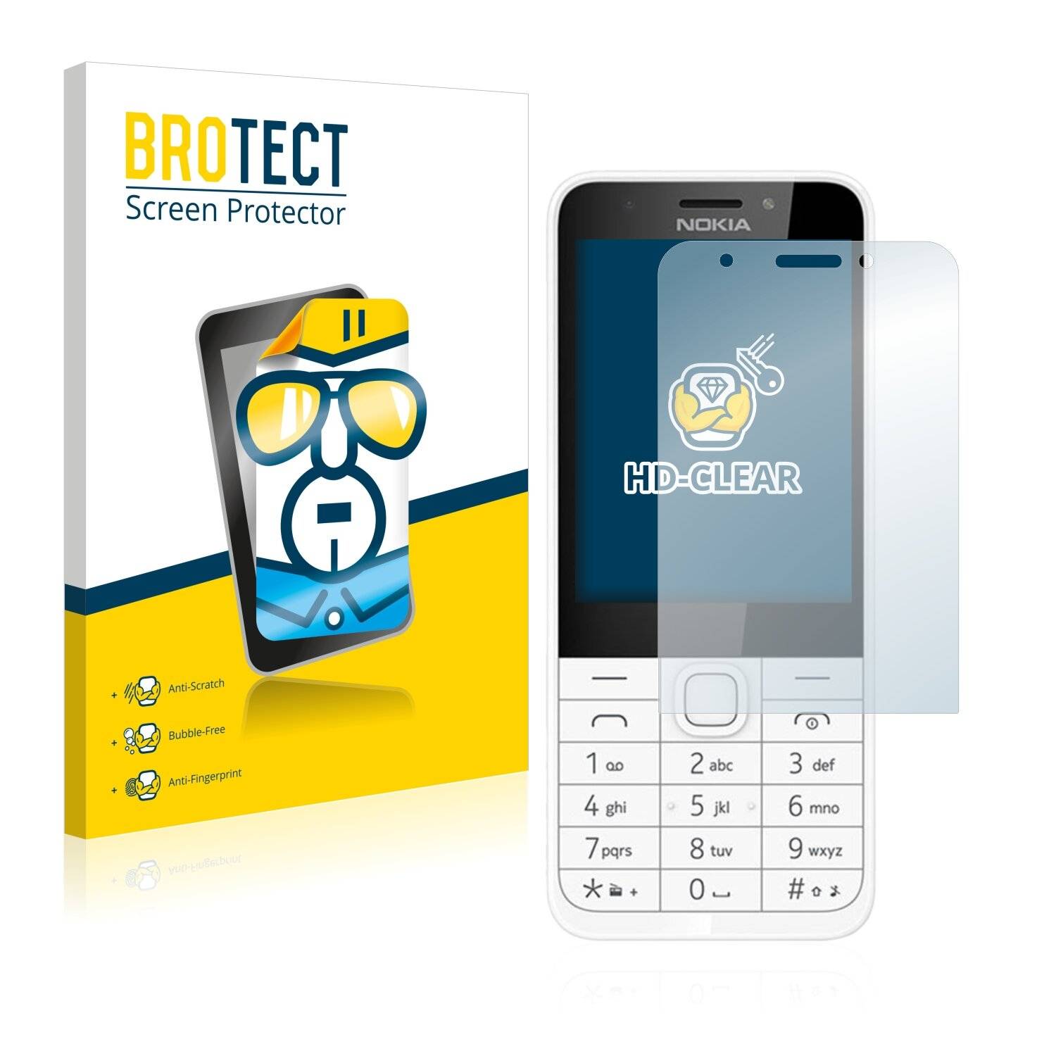 2x BROTECT HD-Clear Displayschutzfolie für Nokia
