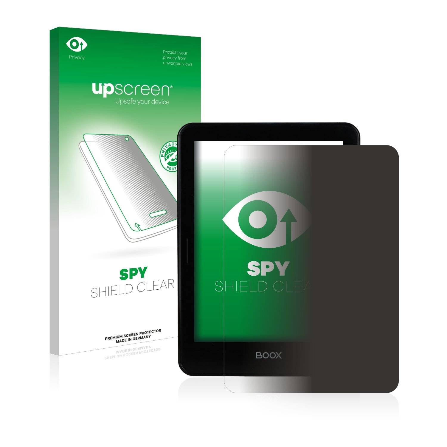 upscreen Spy Shield Clear Premium Blickschutzfolie für Onyx Boox Monte Cristo