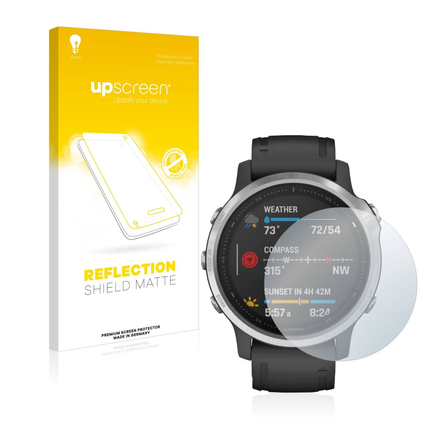 upscreen Reflection Shield Matte Premium Displayschutzfolie für Garmin Fenix