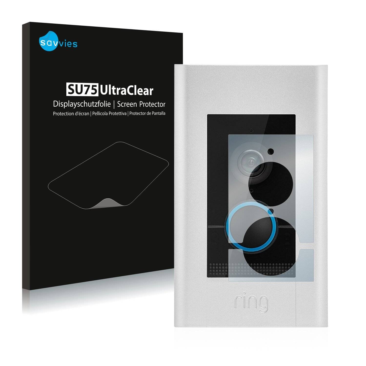 18x Savvies SU75 Displayschutzfolie für Ring Video Doorbell