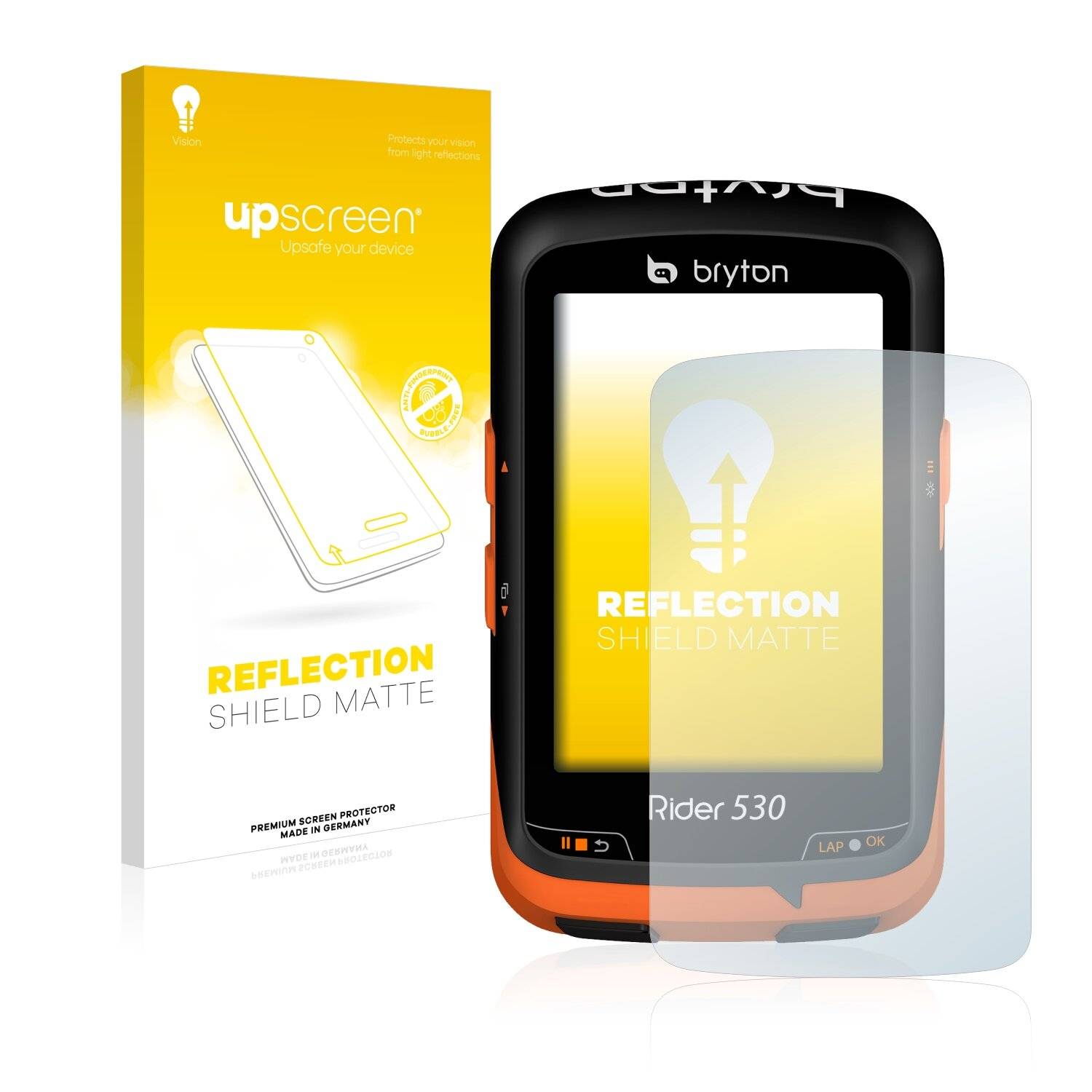 upscreen Reflection Shield Matte Premium Displayschutzfolie für Bryton Rider