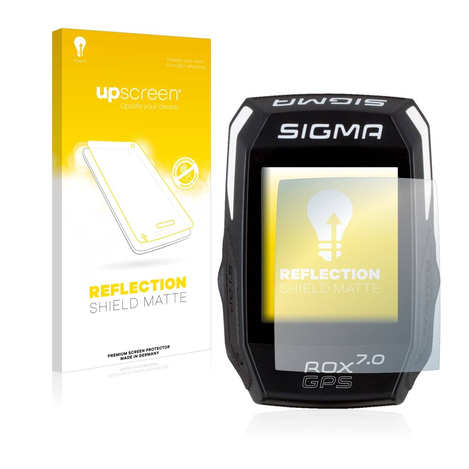 upscreen Reflection Shield Matte Premium Displayschutzfolie für Sigma ROX GPS