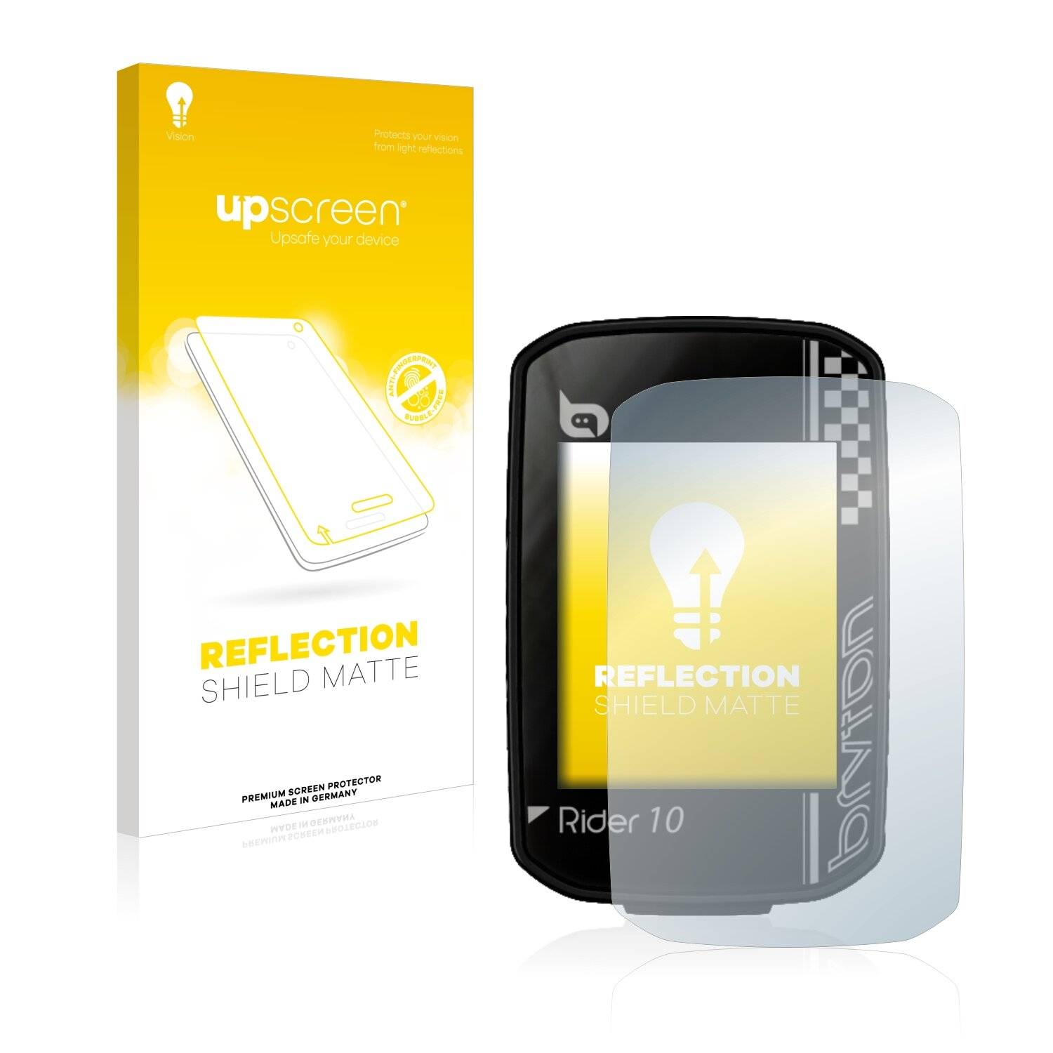 upscreen Reflection Shield Matte Premium Displayschutzfolie für Bryton Rider