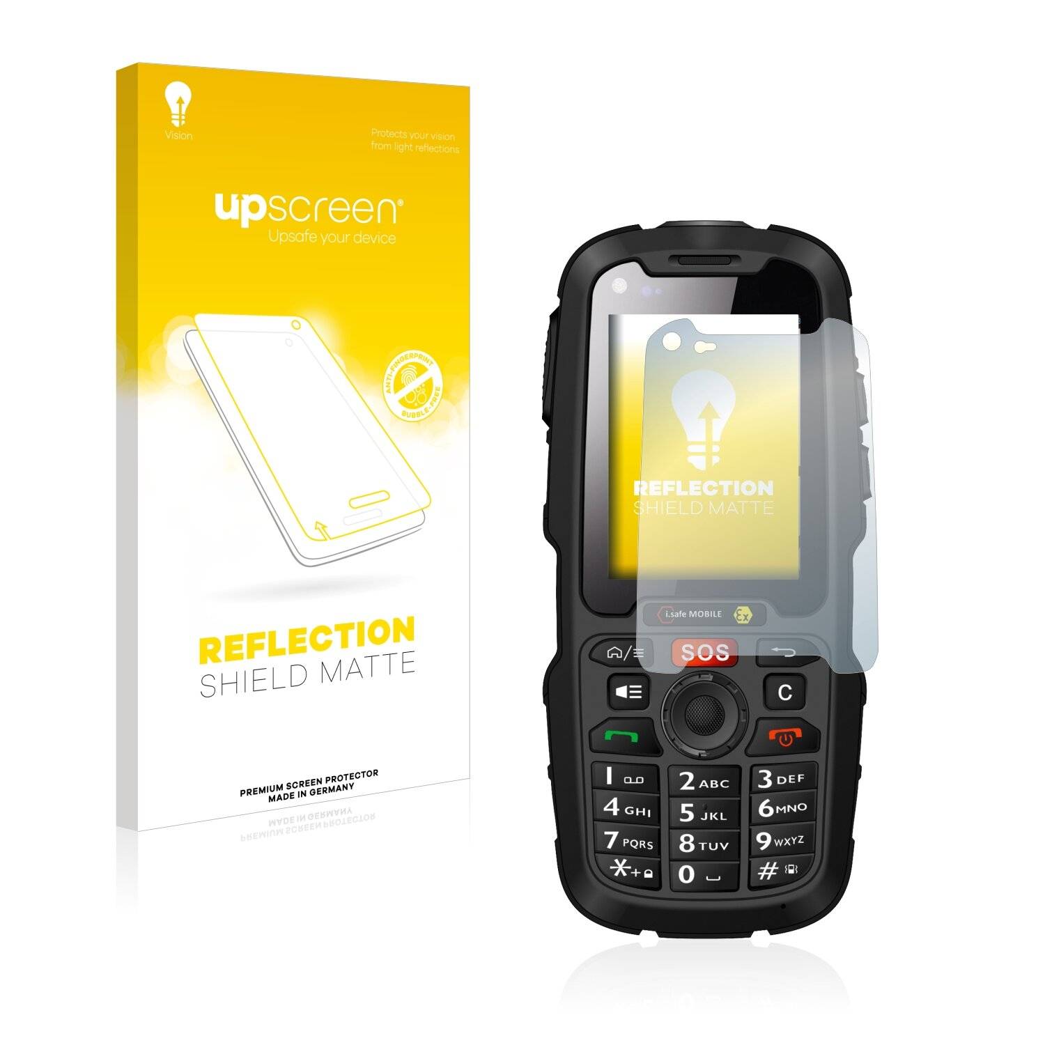 upscreen Reflection Shield Matte Premium Displayschutzfolie für i.safe Mobile