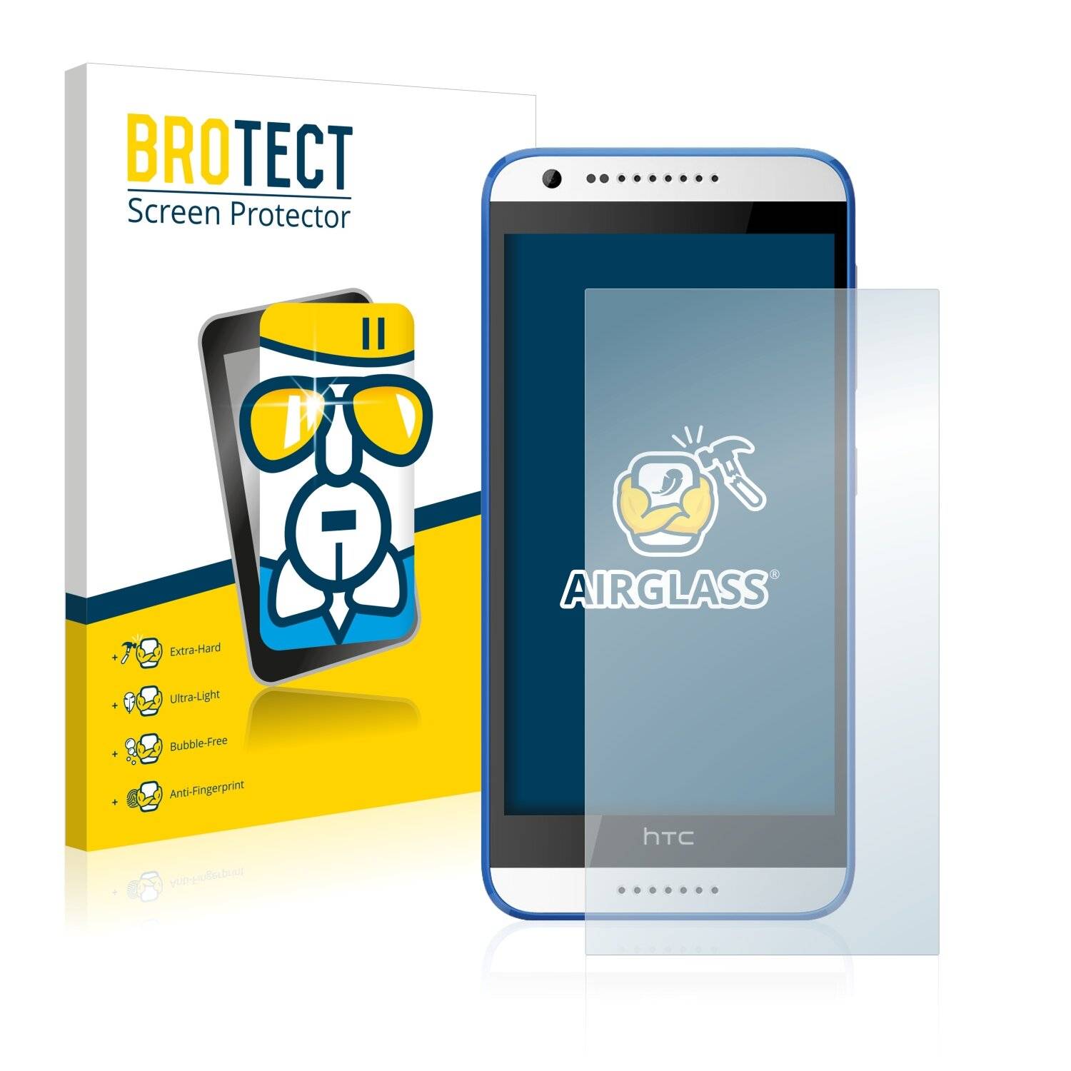 BROTECT AirGlass Schutzglas Folie für HTC Desire