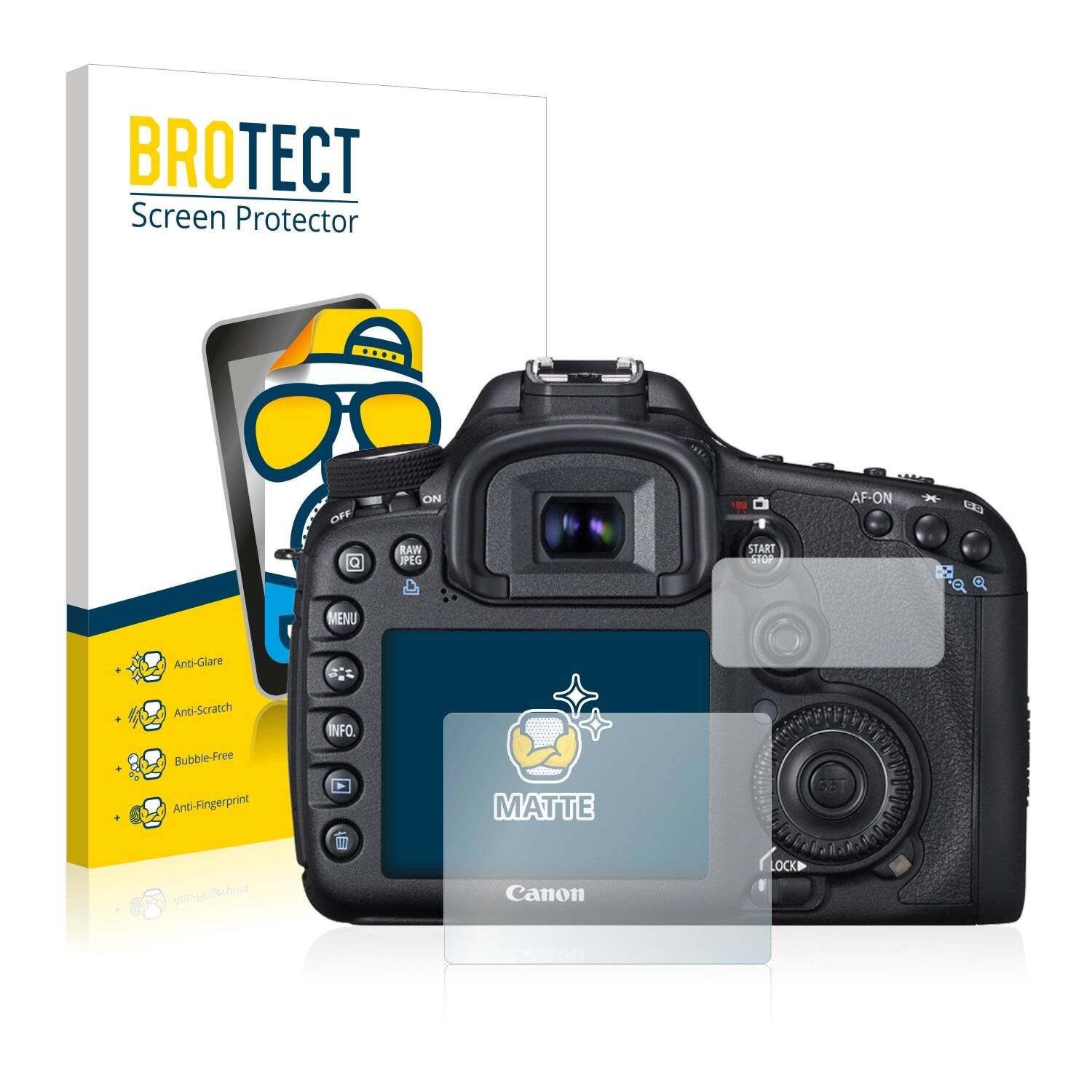2x BROTECT Matte Displayschutzfolie für Canon EOS 7D - Entspiegelt,
