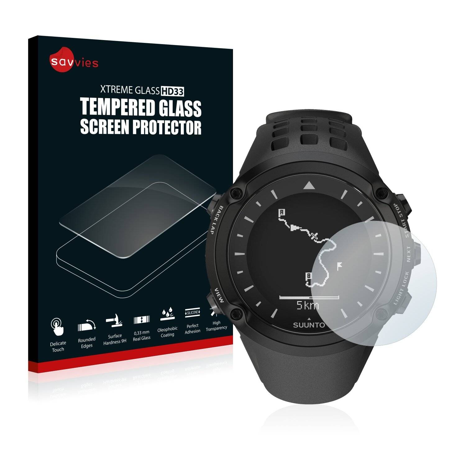 Savvies HD33 Clear Schutzglas für Suunto