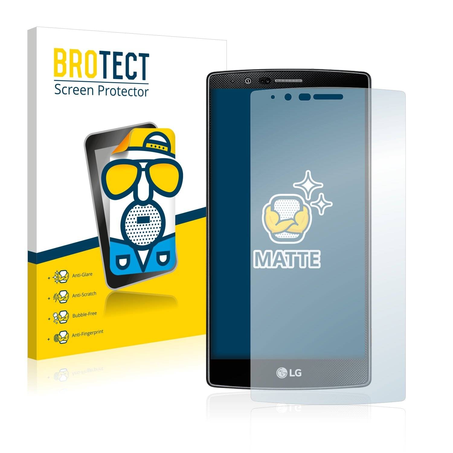 2x BROTECT Matte Displayschutzfolie für LG G4 - Entspiegelt,