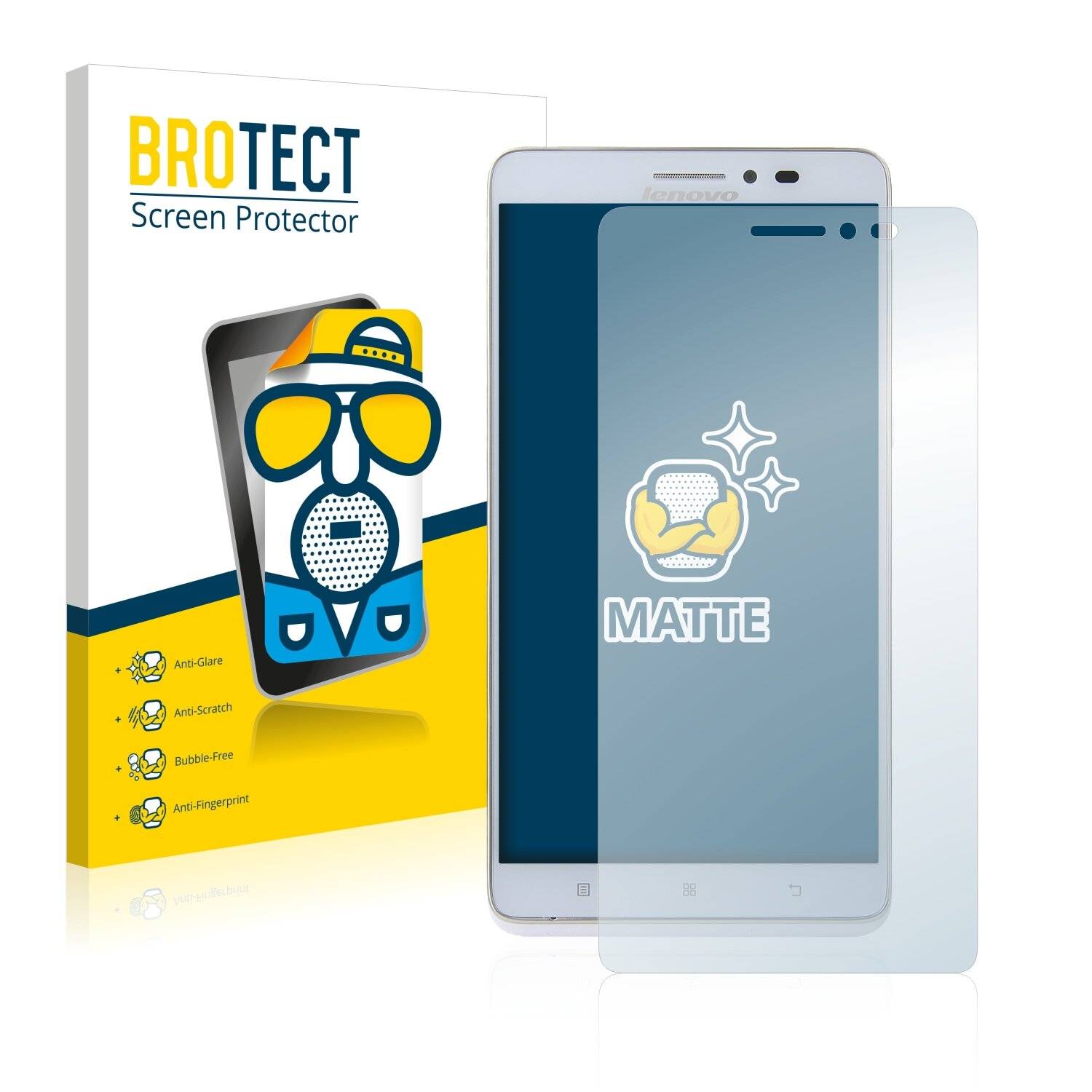 2x BROTECT Matte Displayschutzfolie für Lenovo Golden Warrior Note 8 A936 - Entspiegelt,