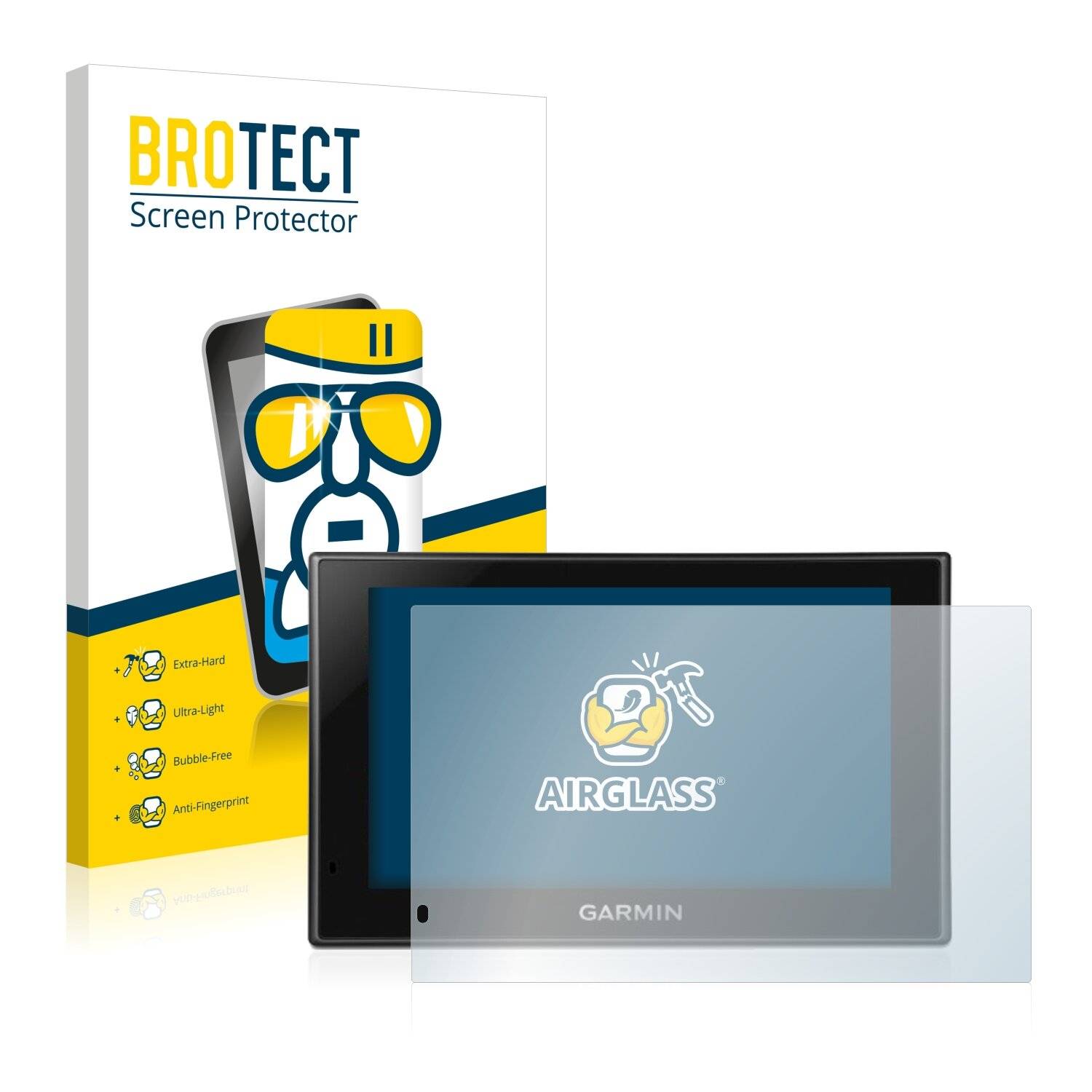 BROTECT AirGlass Schutzglas Folie für Garmin nüvi