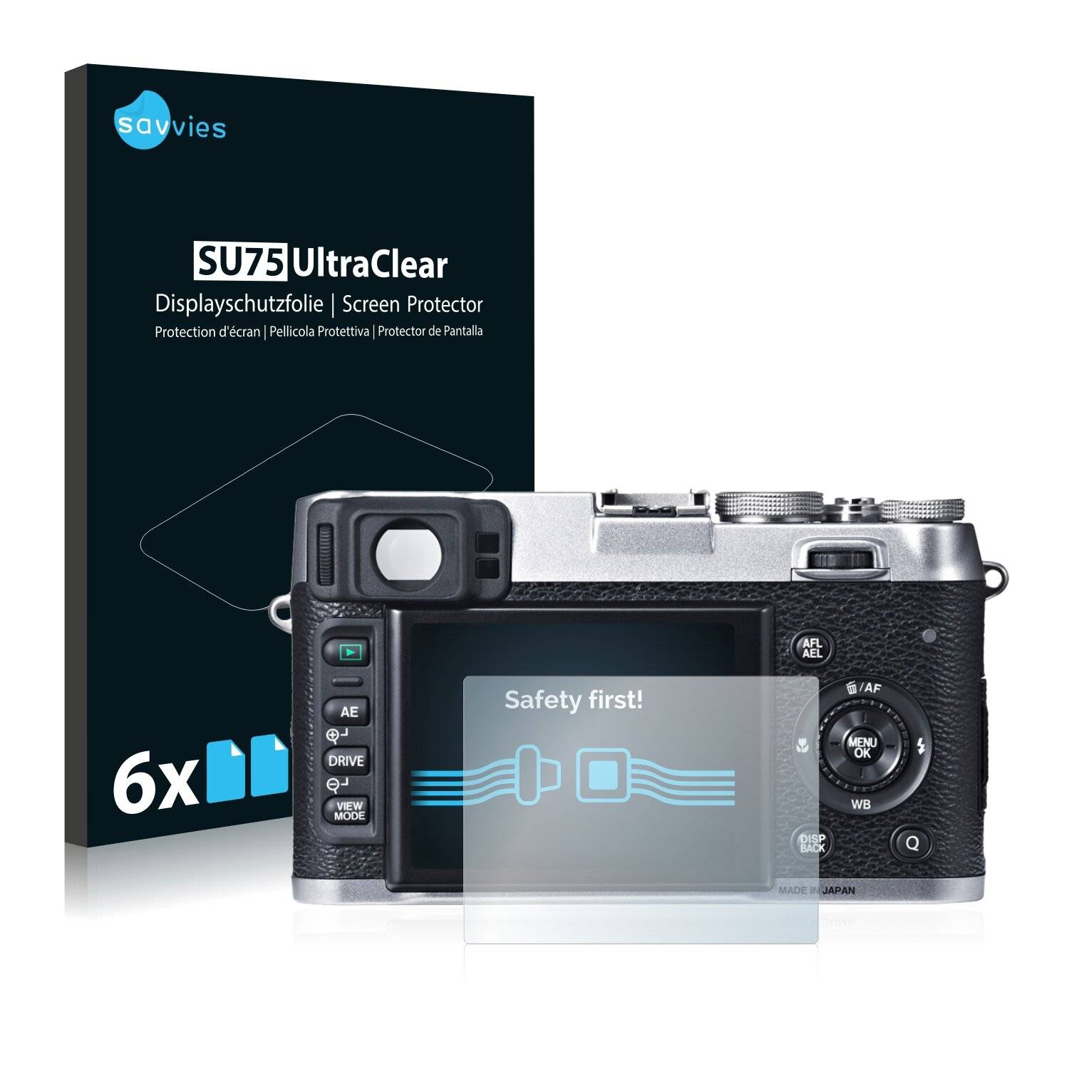 6x Savvies SU75 Displayschutzfolie für Fujifilm
