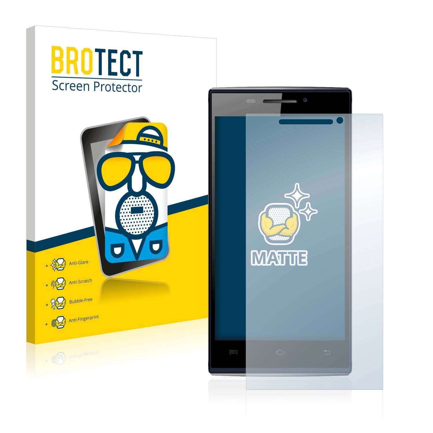 2x BROTECT Matte Displayschutzfolie für Doogee Turbo F1 Mini - Entspiegelt,