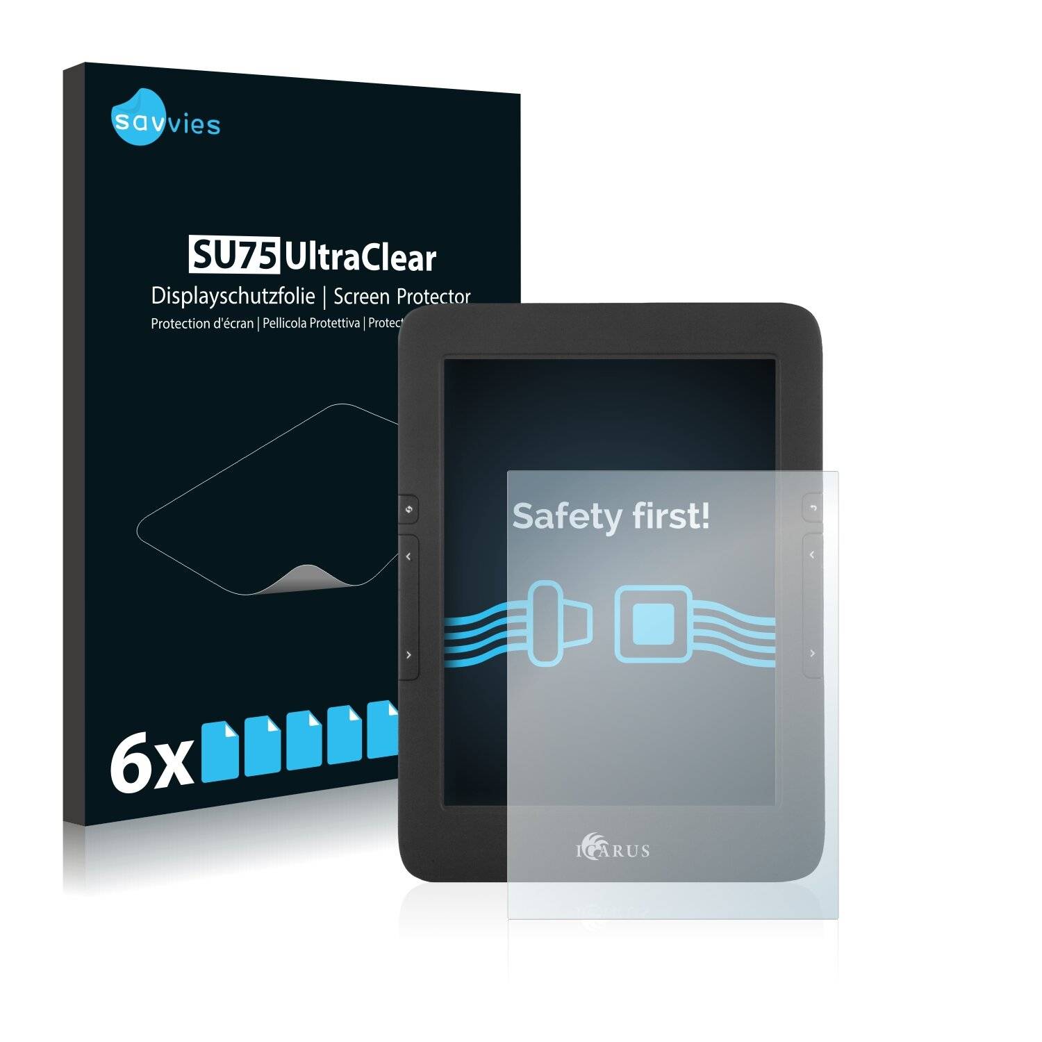 6x Savvies SU75 Displayschutzfolie für Icarus