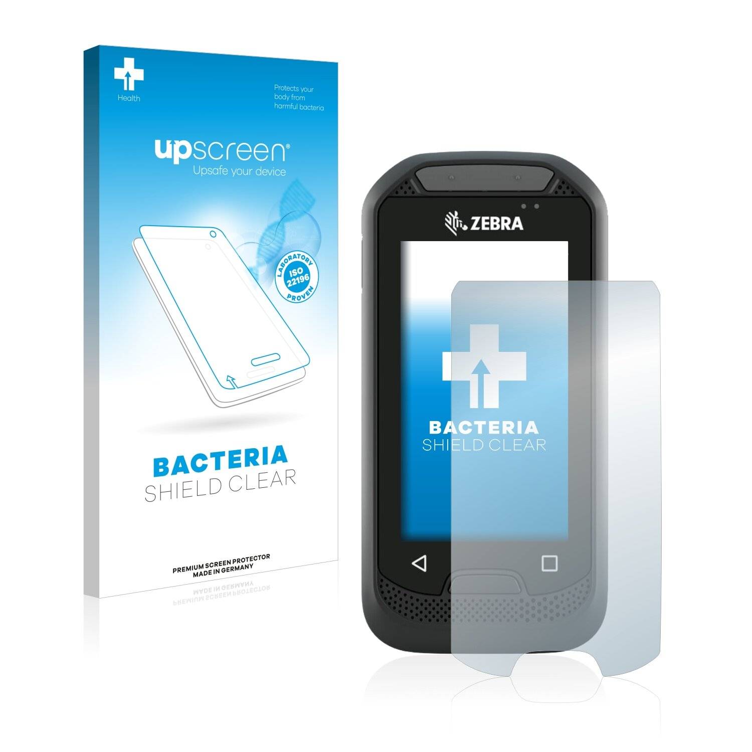 upscreen Bacteria Shield Clear Premium Antibakterielle Displayschutzfolie für Zebra