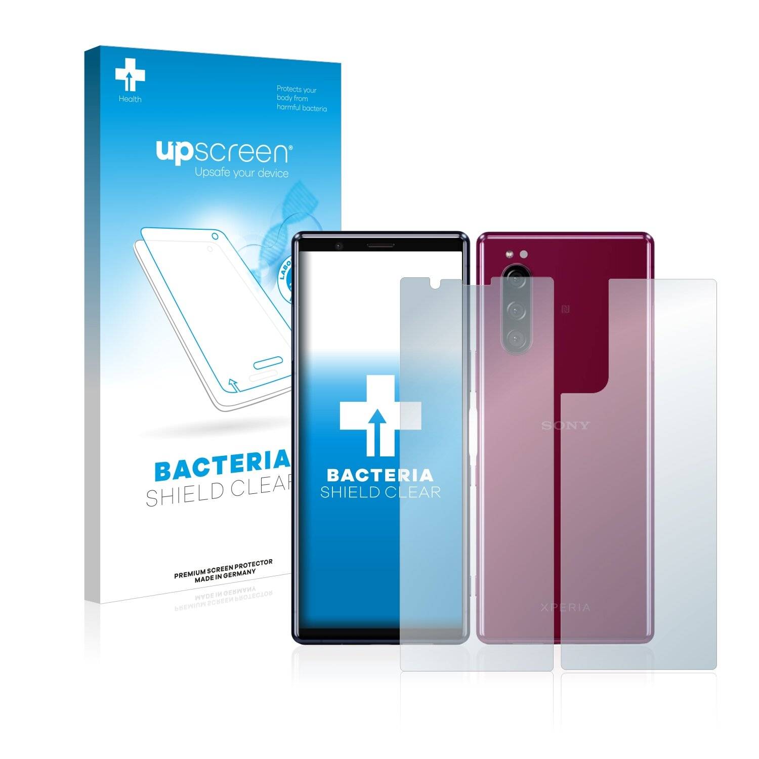 upscreen Bacteria Shield Clear Premium Antibakterielle Displayschutzfolie für Sony Xperia 5