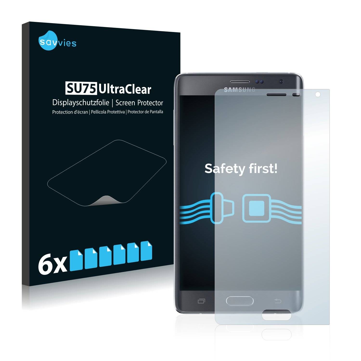 6x Savvies SU75 Displayschutzfolie für Samsung Galaxy Note