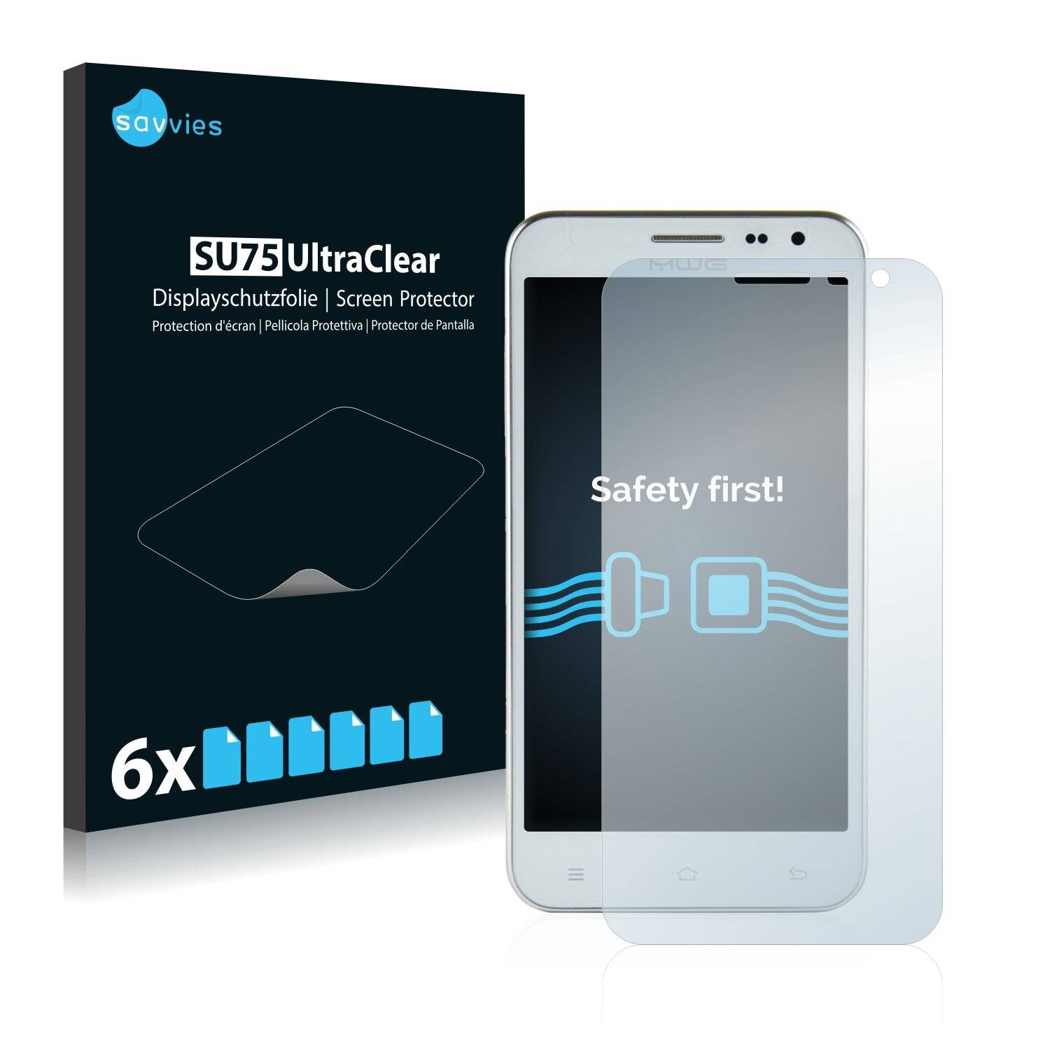6x Savvies SU75 Displayschutzfolie für MyWigo Wings MWG