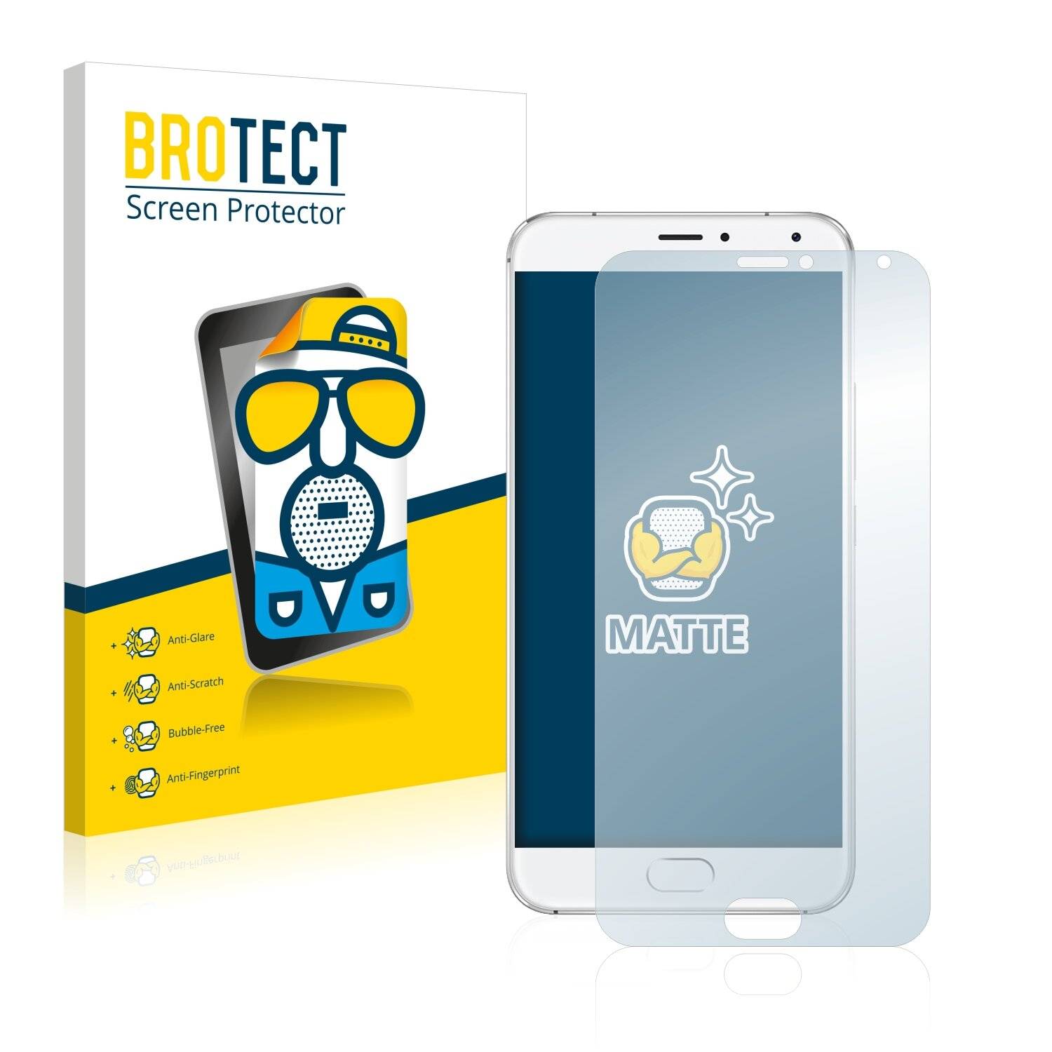 2x BROTECT Matte Displayschutzfolie für Meizu Pro 5 - Entspiegelt,