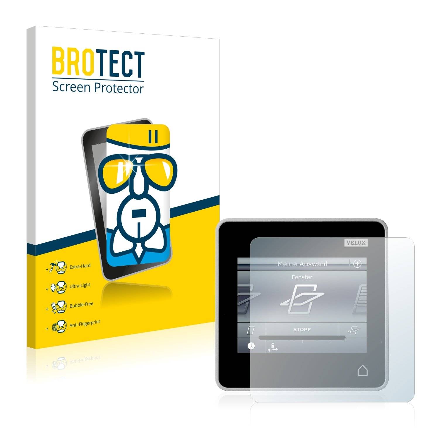 BROTECT AirGlass Schutzglas Folie für Velux Integra Control Pad KLR