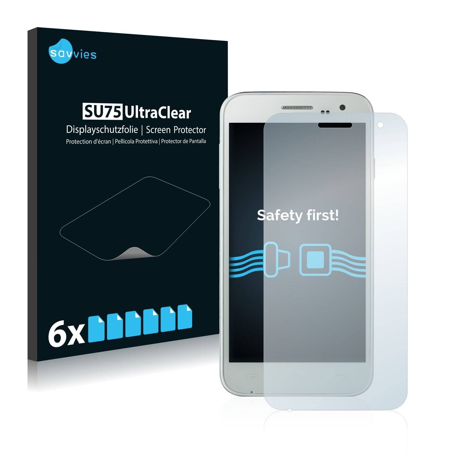6x Savvies SU75 Displayschutzfolie für Doogee Voyager2
