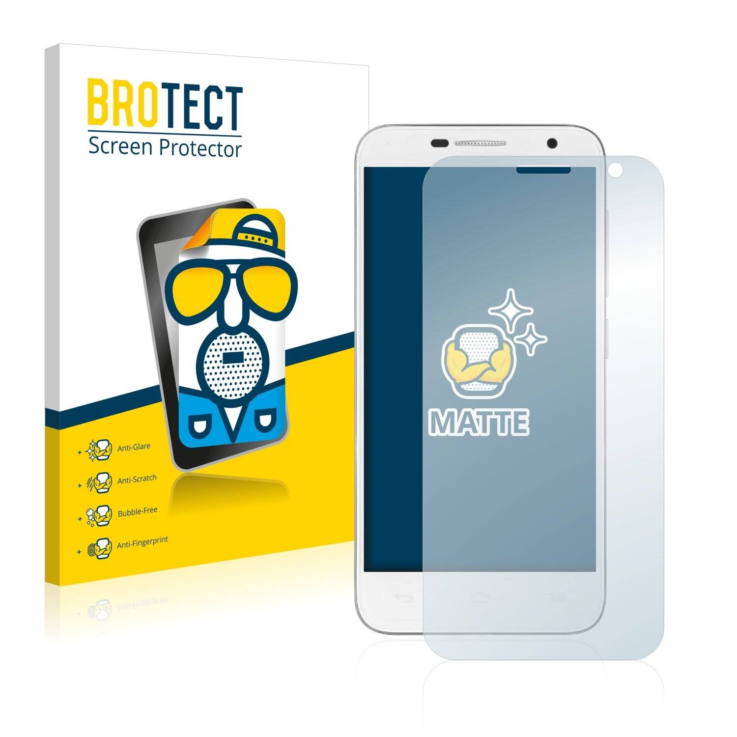 2x BROTECT Matte Displayschutzfolie für Alcatel One Touch Idol 2 Mini L - Entspiegelt,
