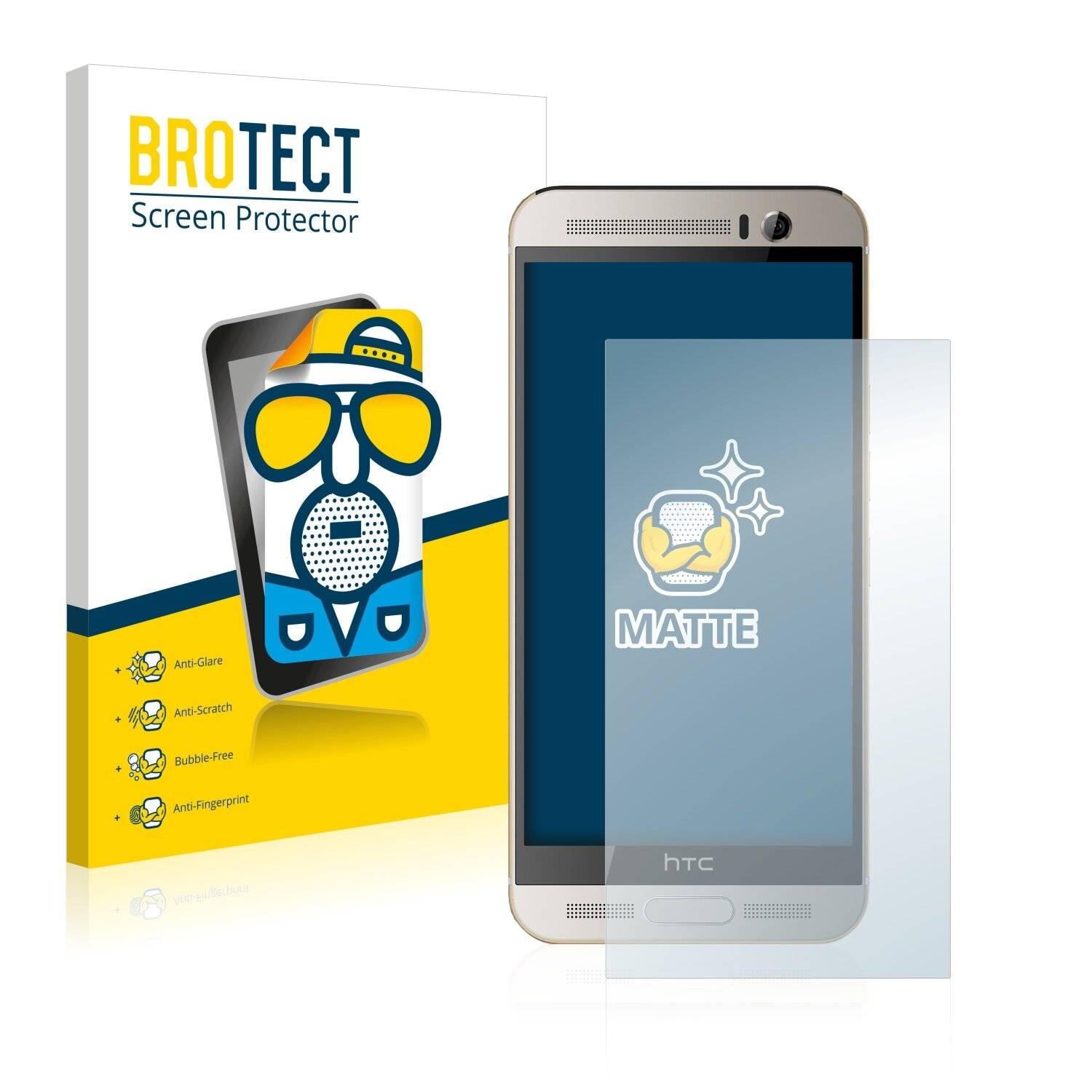 2x BROTECT Matte Displayschutzfolie für HTC One M9+ - Entspiegelt,