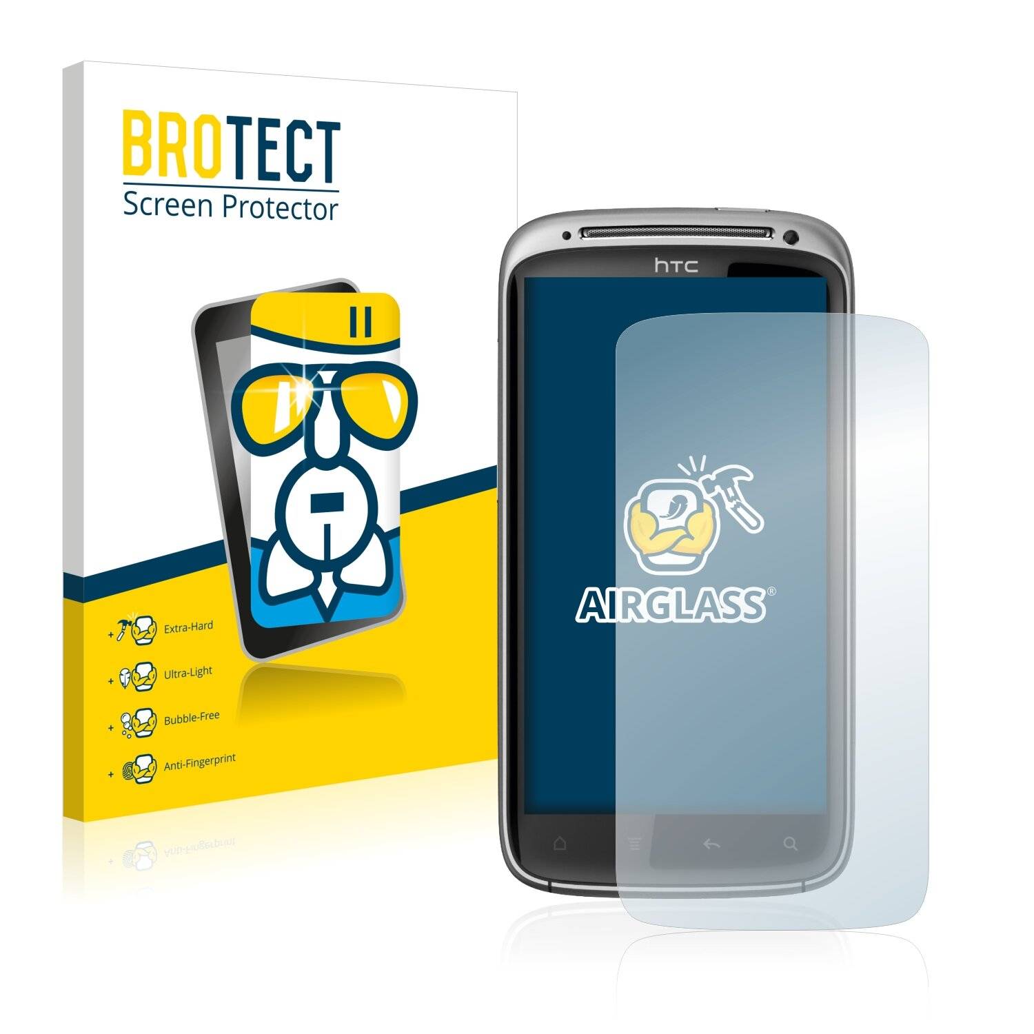 BROTECT AirGlass Schutzglas Folie für HTC Sensation