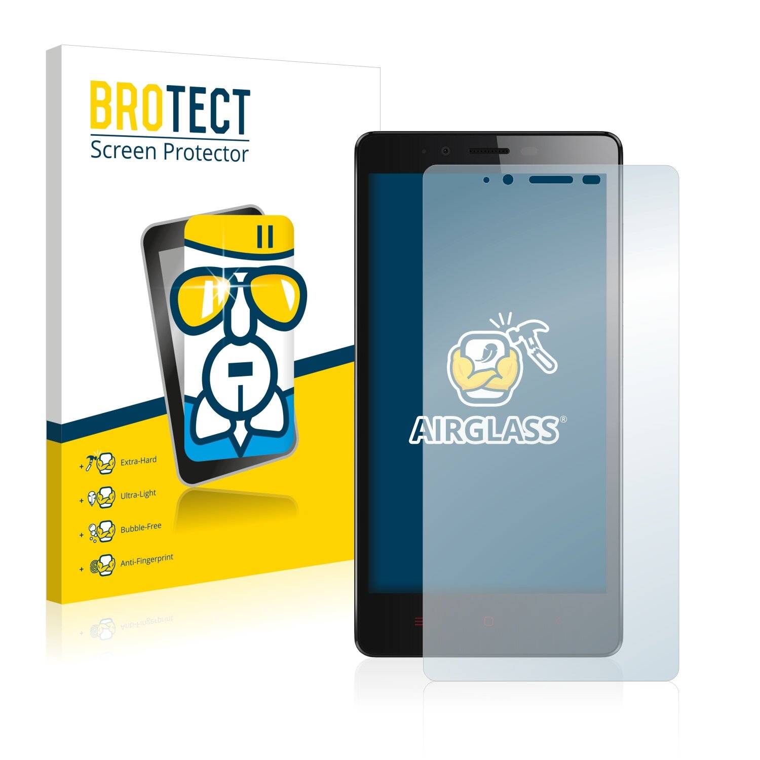 BROTECT AirGlass Schutzglas Folie für Xiaomi Redmi Note