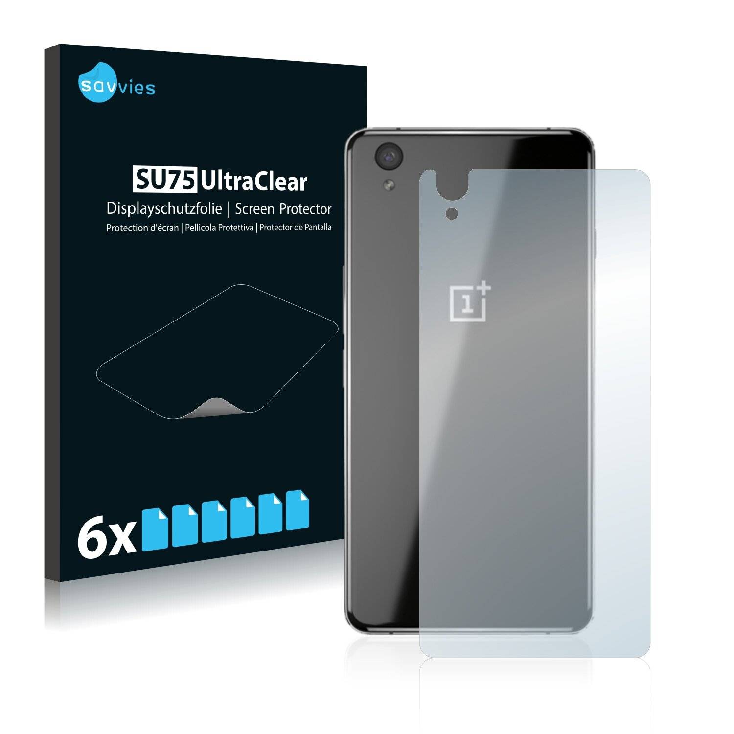 6x Savvies SU75 Displayschutzfolie für OnePlus X Onyx