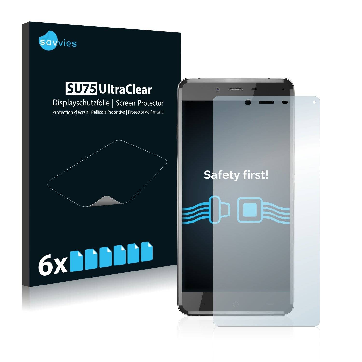 6x Savvies SU75 Displayschutzfolie für OnePlus X