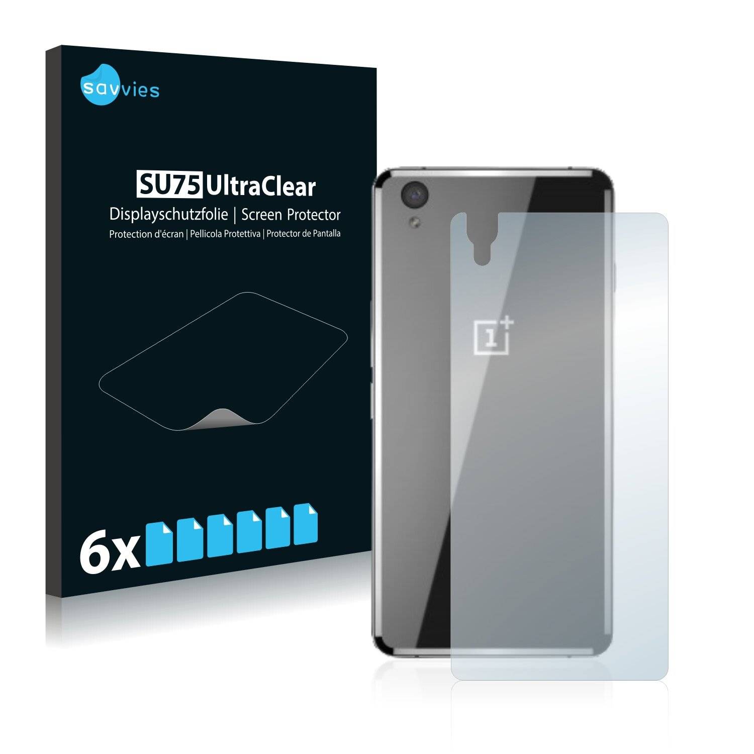 6x Savvies SU75 Displayschutzfolie für OnePlus X Ceramic