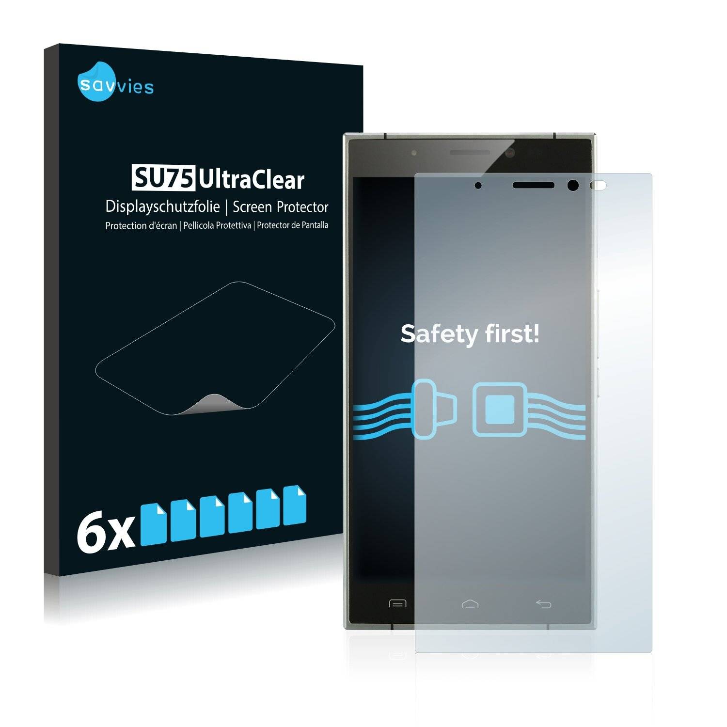 6x Savvies SU75 Displayschutzfolie für Doogee