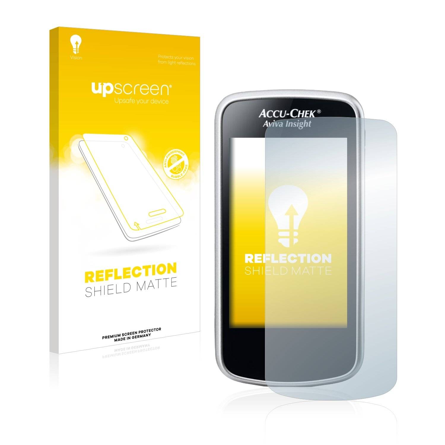 upscreen Reflection Shield Matte Premium Displayschutzfolie für Accu-Chek Aviva Insight