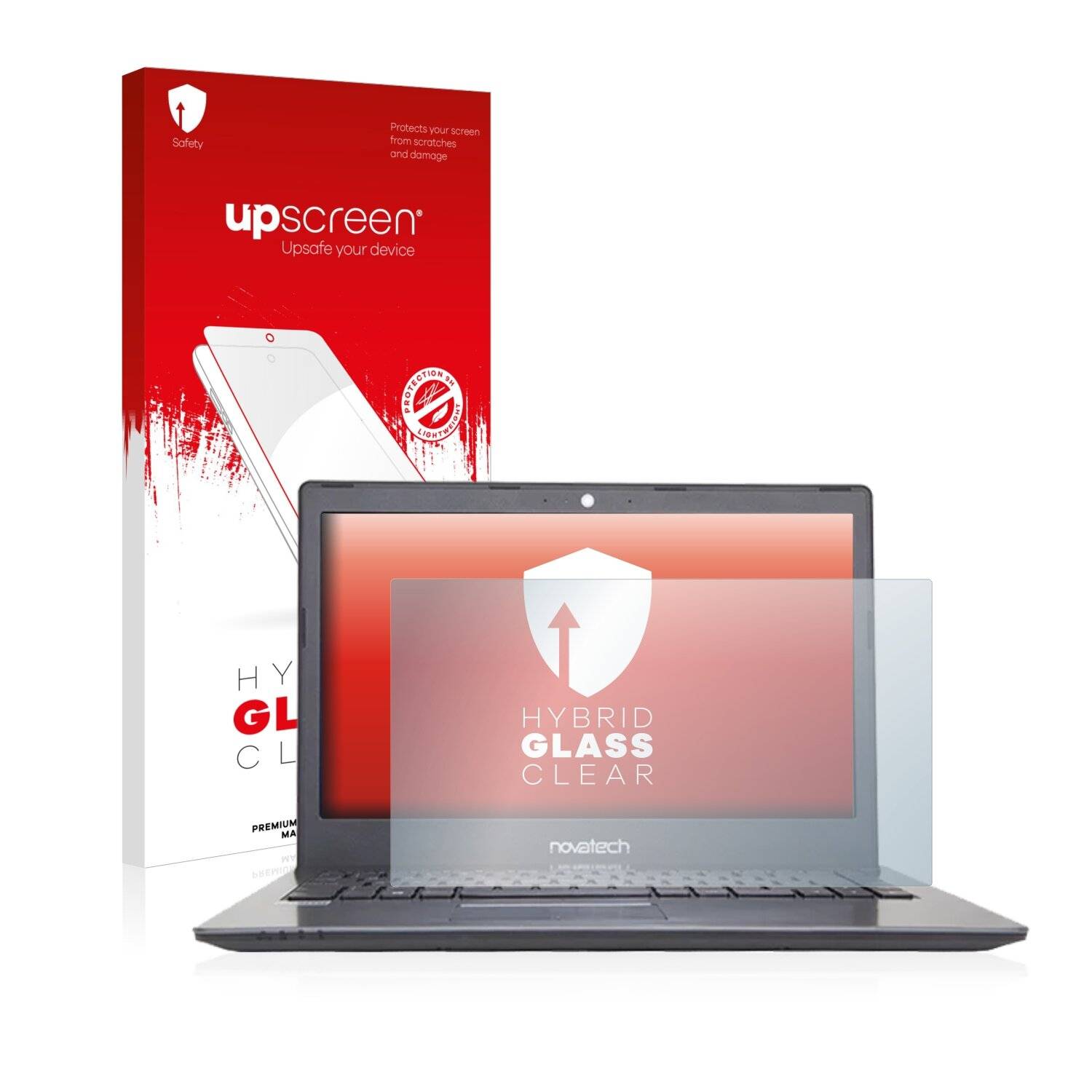 upscreen Hybrid Glass Clear Premium Schutzglas Folie für Novatech npro