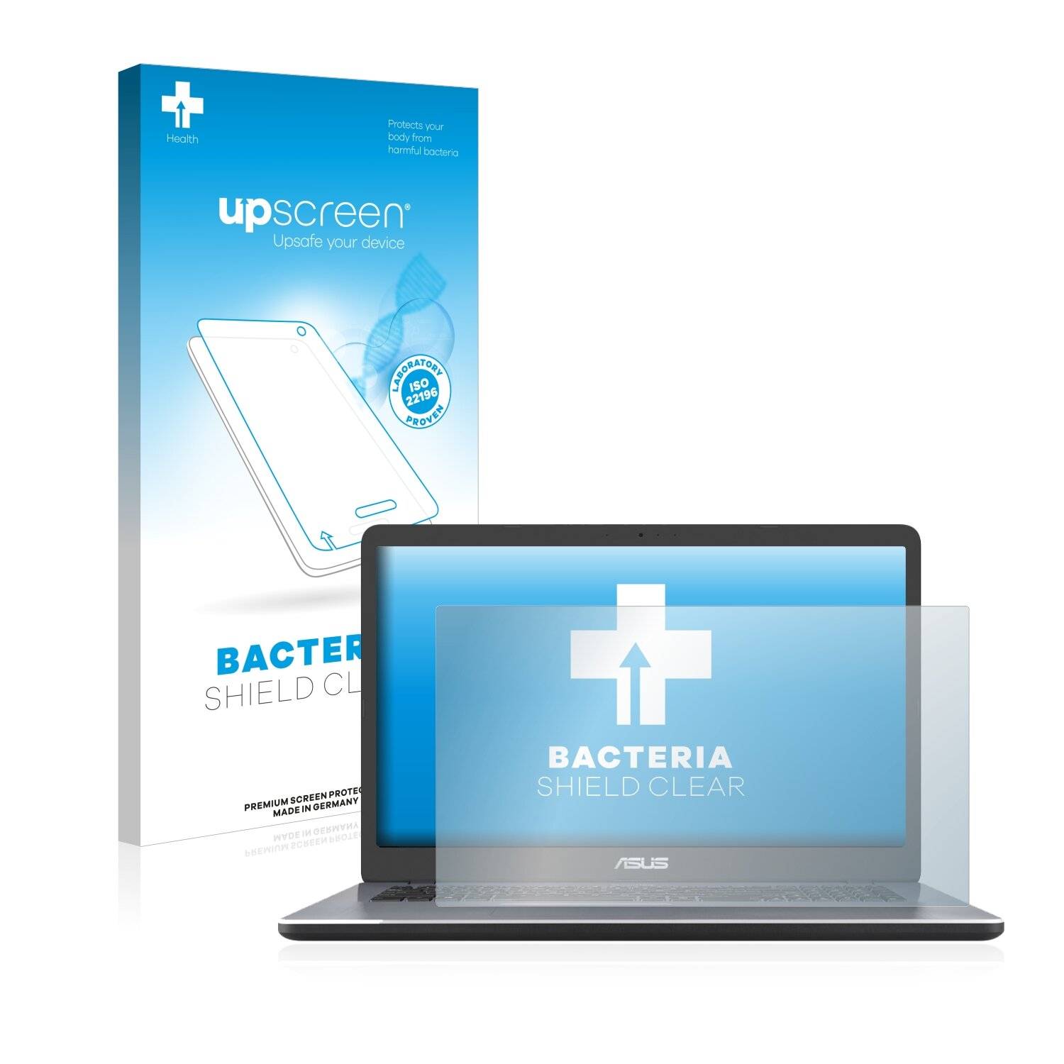 upscreen Bacteria Shield Clear Premium Antibakterielle Displayschutzfolie für Asus