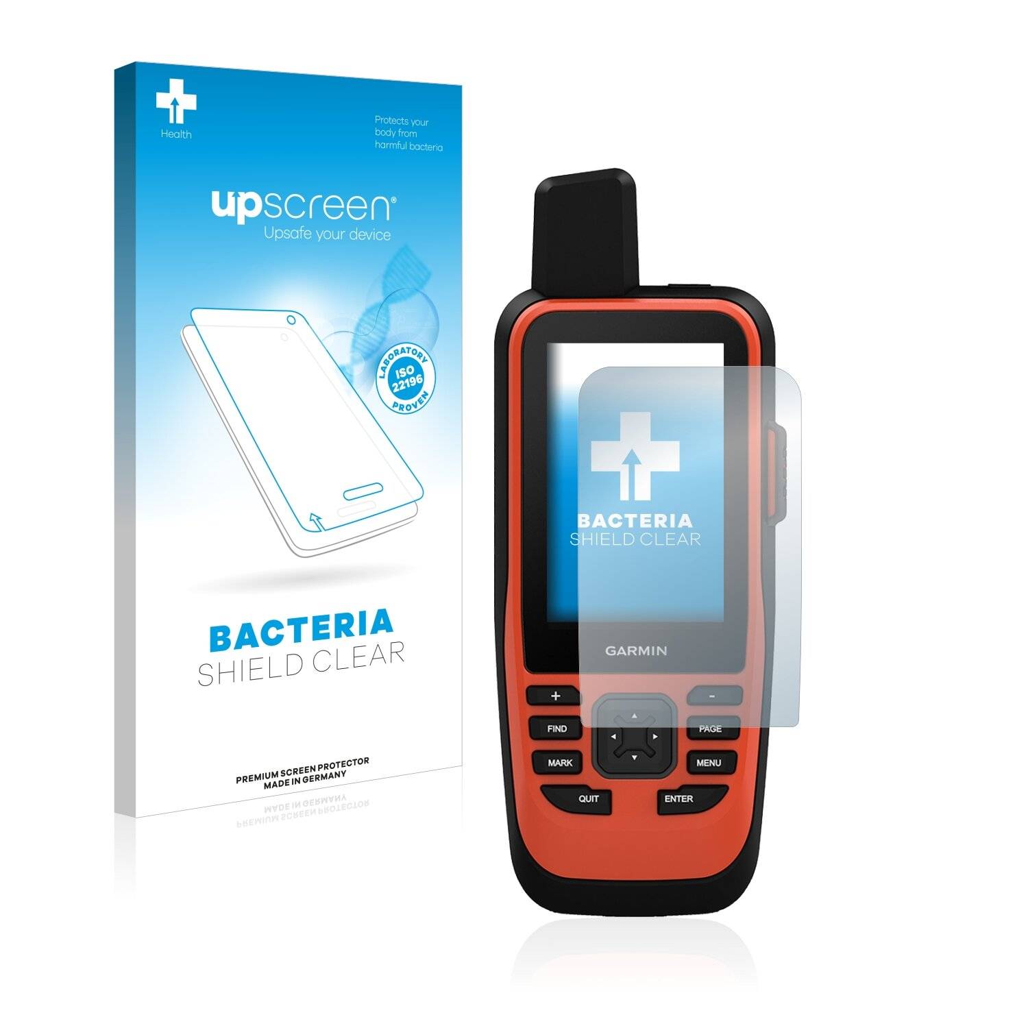 upscreen Bacteria Shield Clear Premium Antibakterielle Displayschutzfolie für Garmin GPSMAP