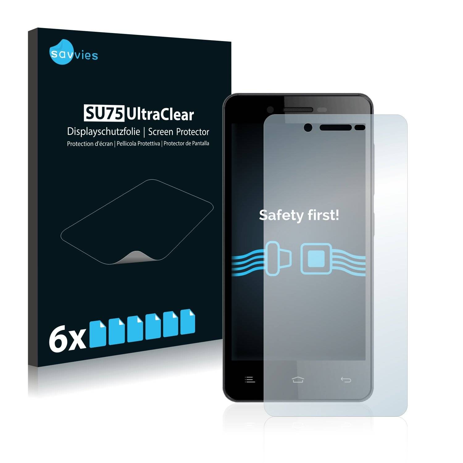 6x Savvies SU75 Displayschutzfolie für Gionee