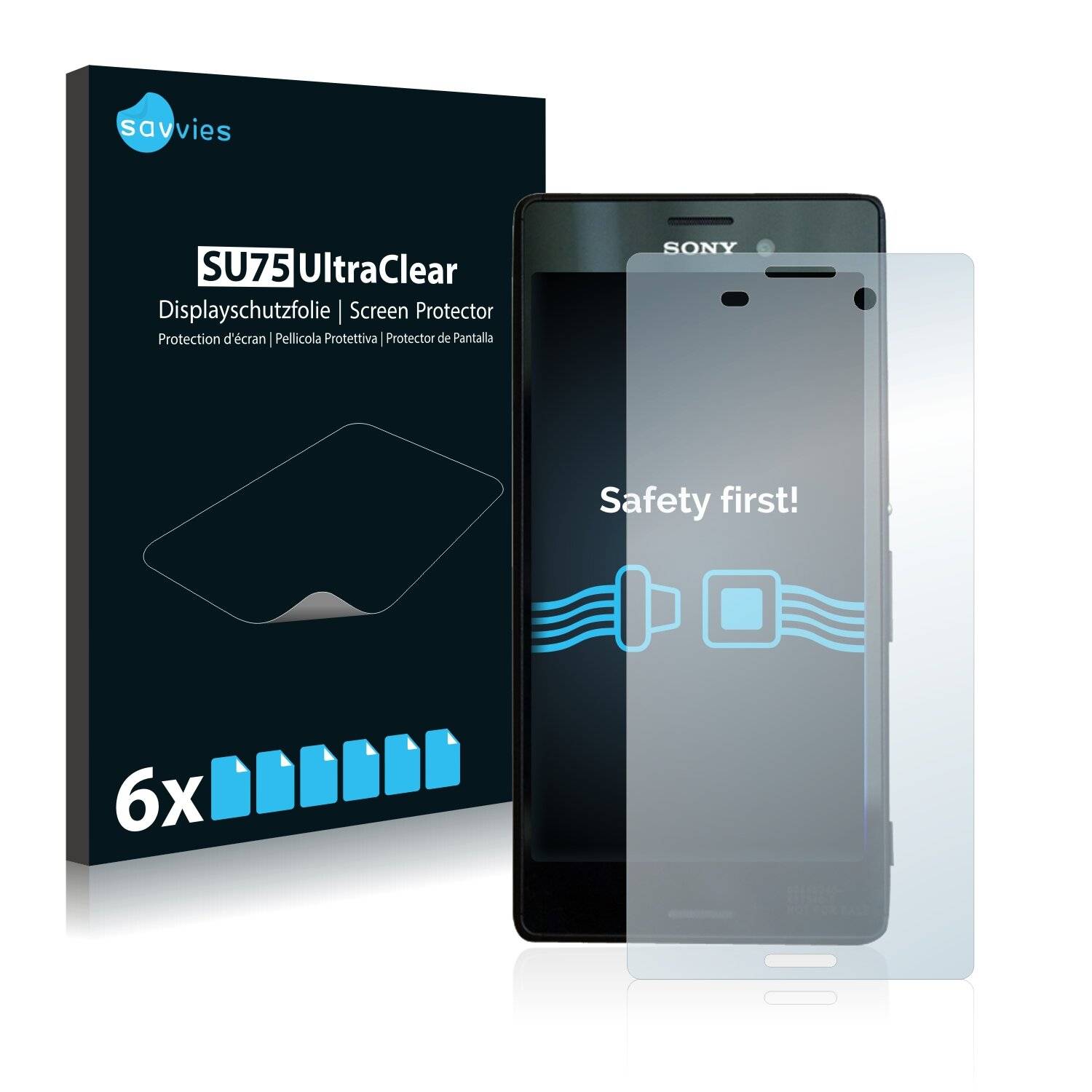 6x Savvies SU75 Displayschutzfolie für Sony Xperia M4